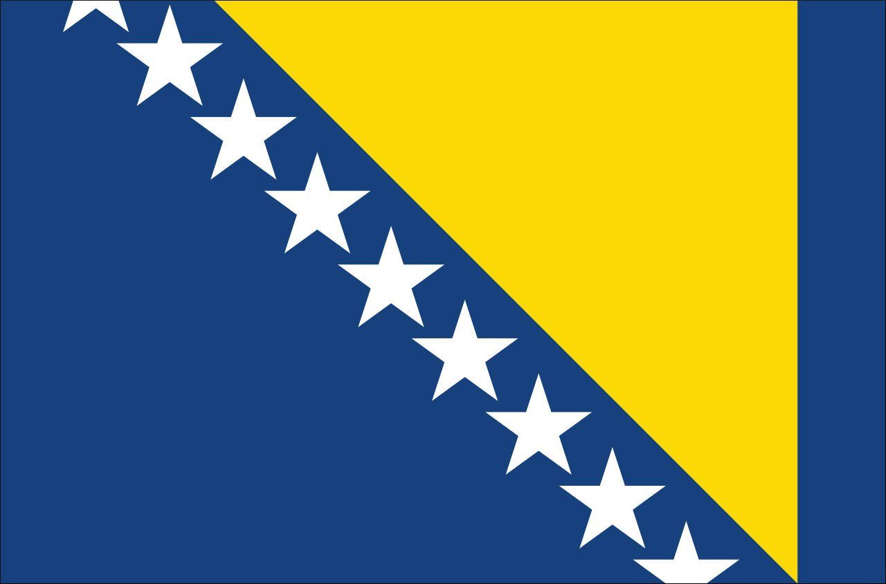 flaggenmeer Flagge Flagge Bosnien-Herzegowina 110 g/m² Querformat