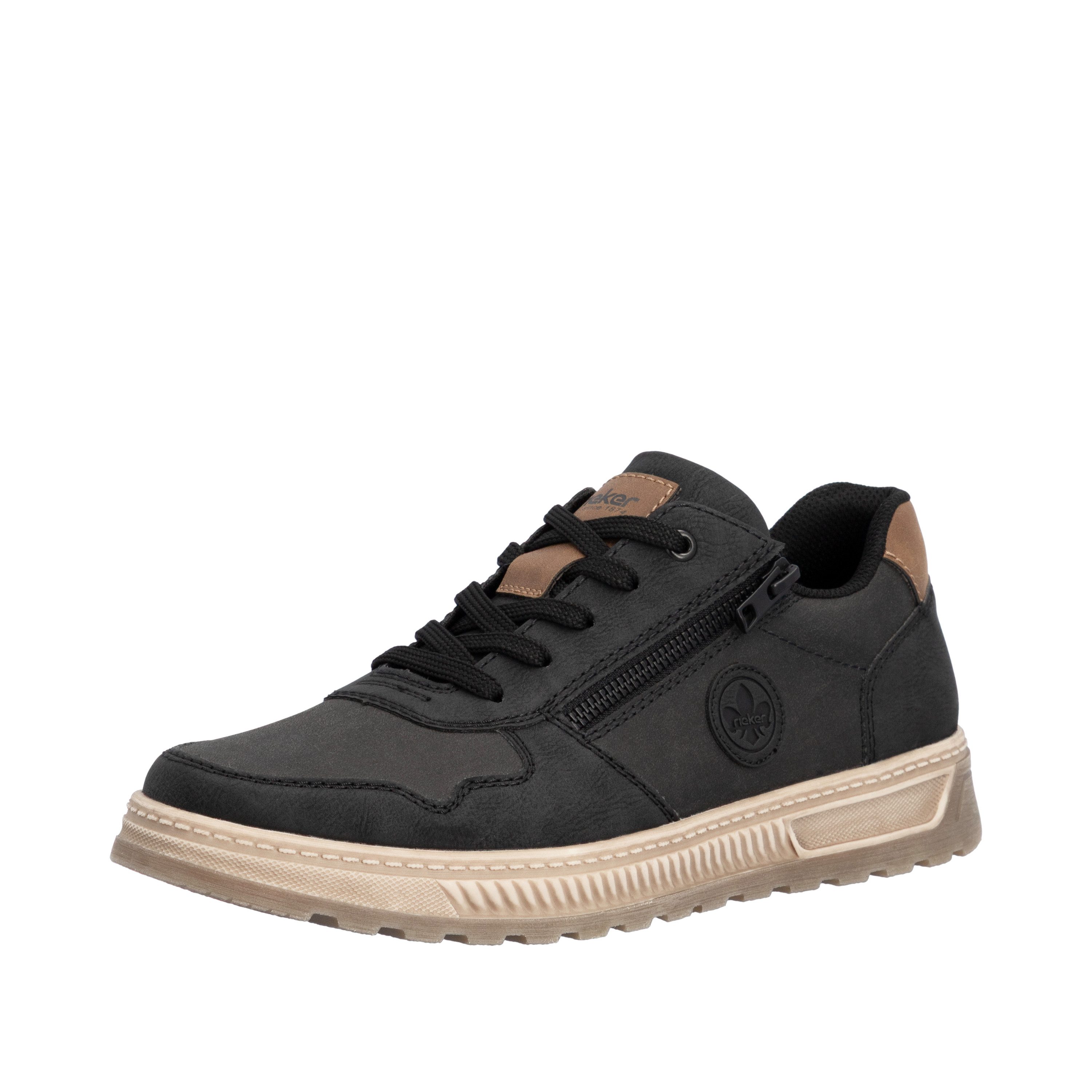 Rieker Sneaker Freizeitschuh, Halbschuh, Schnürschuh mit Kontrastbesatz