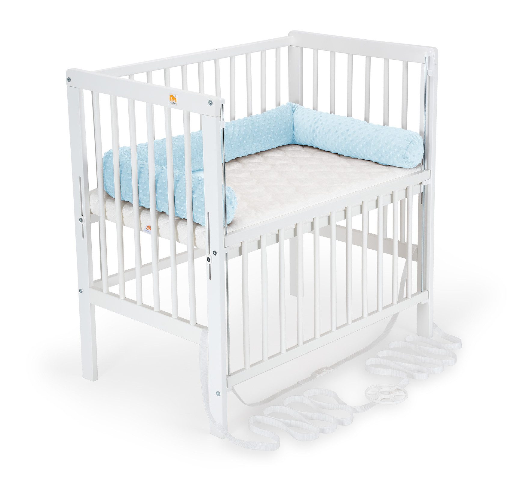 FabiMax Beistellbett Flex weiß mit Nestchenschlange günstig online kaufen