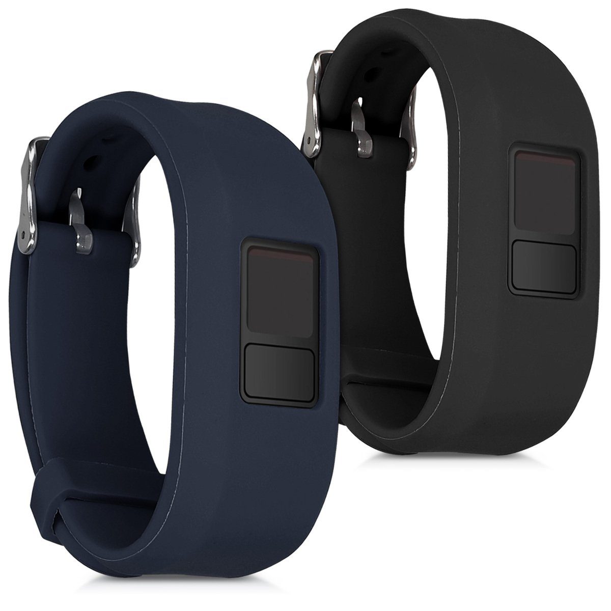 kwmobile Uhrenarmband 2x Sportarmband für Garmin Vivofit 3, Armband TPU  Silikon Set Fitnesstracker