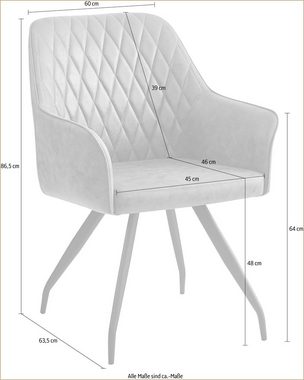 Kayoom Polsterstuhl Stuhl Amber 225 (1 St), Elegant, mit Steppung