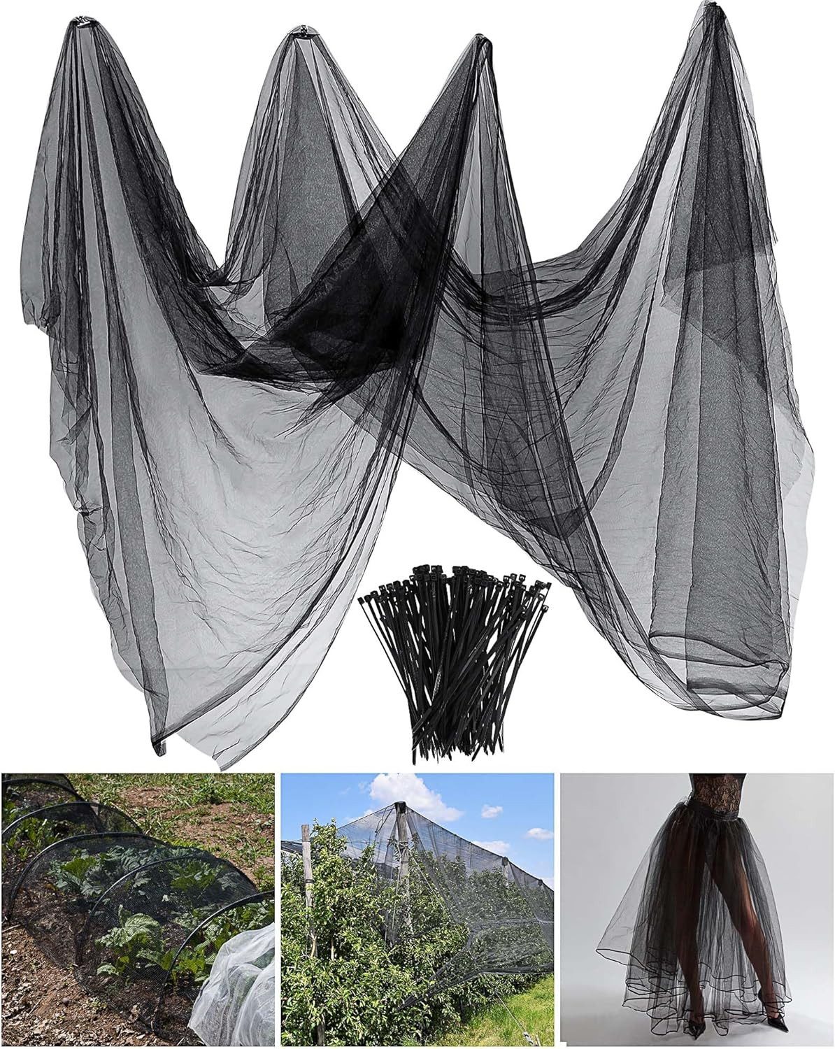 FELIXLEO Schutznetz Insektenschutznetz Gemüseschutznetz 3 m x 10 m, (1-St)