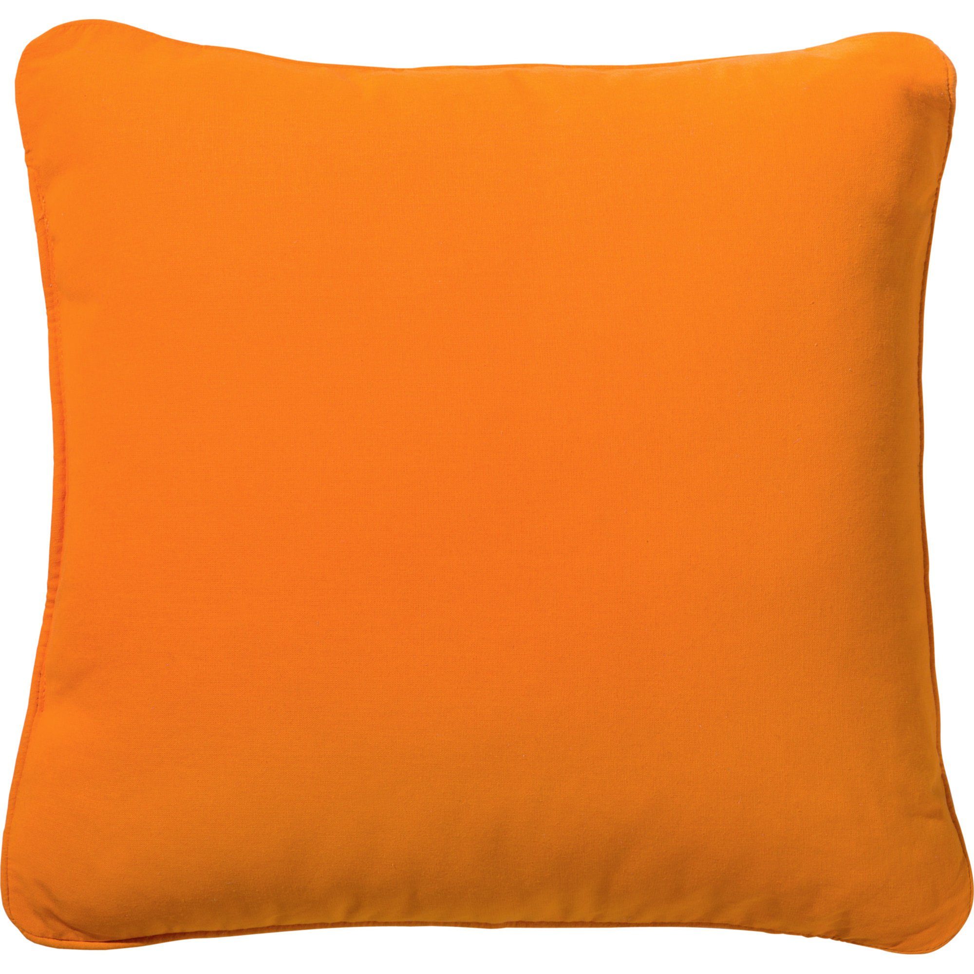 gefüllt, Dekokissen Uni Baumwolle REDBEST Kissen orange