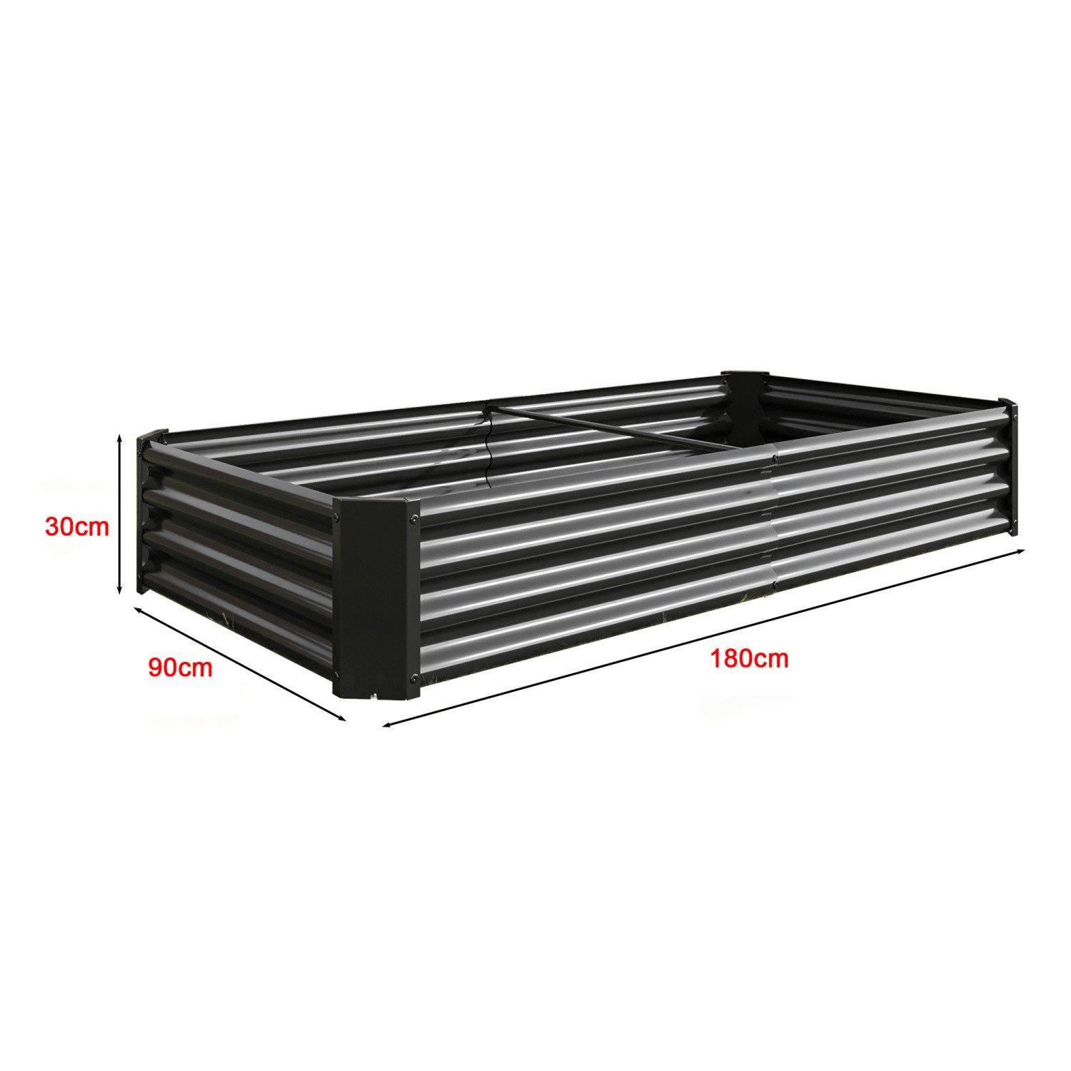 ANYSUN Hochbeet Groß Metall Outdoor Pflanzkübel mit offener Unterseite,180x91x30 cm (1 St., Einzelstück), Gemüsebeet,rostfreier, witterungsbeständiger, für Garten,Terrasse