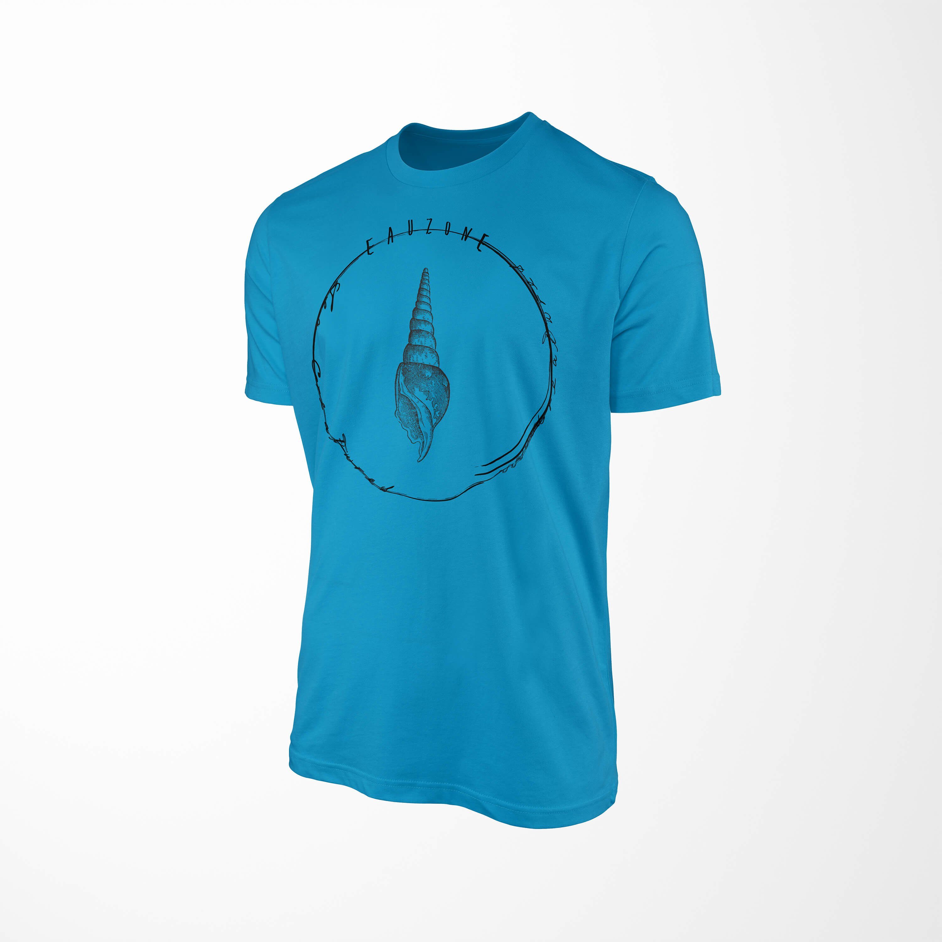 Sinus Art T-Shirt T-Shirt Tiefsee Schnitt Sea Atoll Struktur Sea / Creatures, sportlicher Fische feine 036 und - Serie