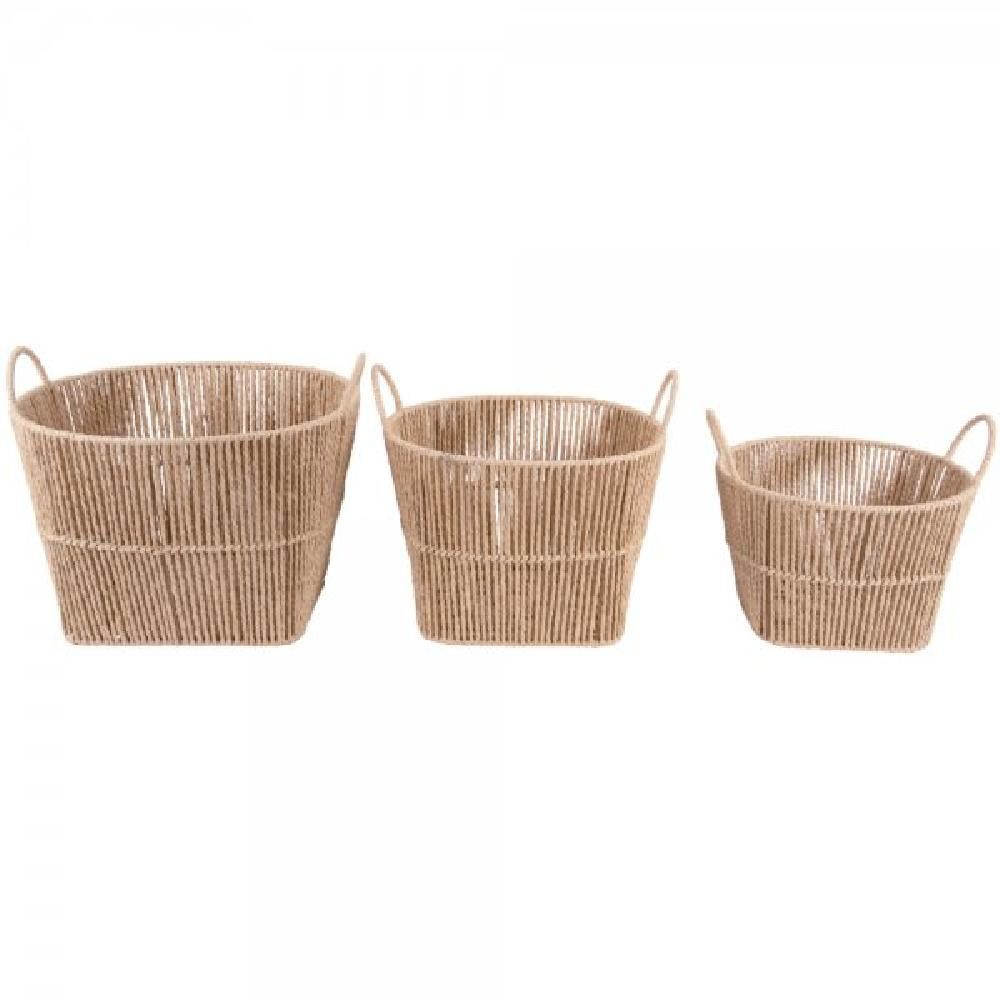 Present Time Korb-Set Store Paper Rope Natural (3-teilig)