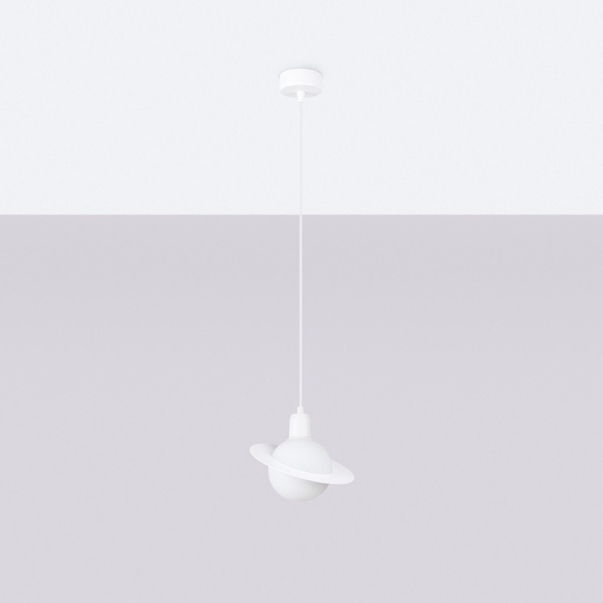 SOLLUX lighting Hängeleuchte Pendelleuchte Hyperion 1 Weiß, Nicht enthalten
