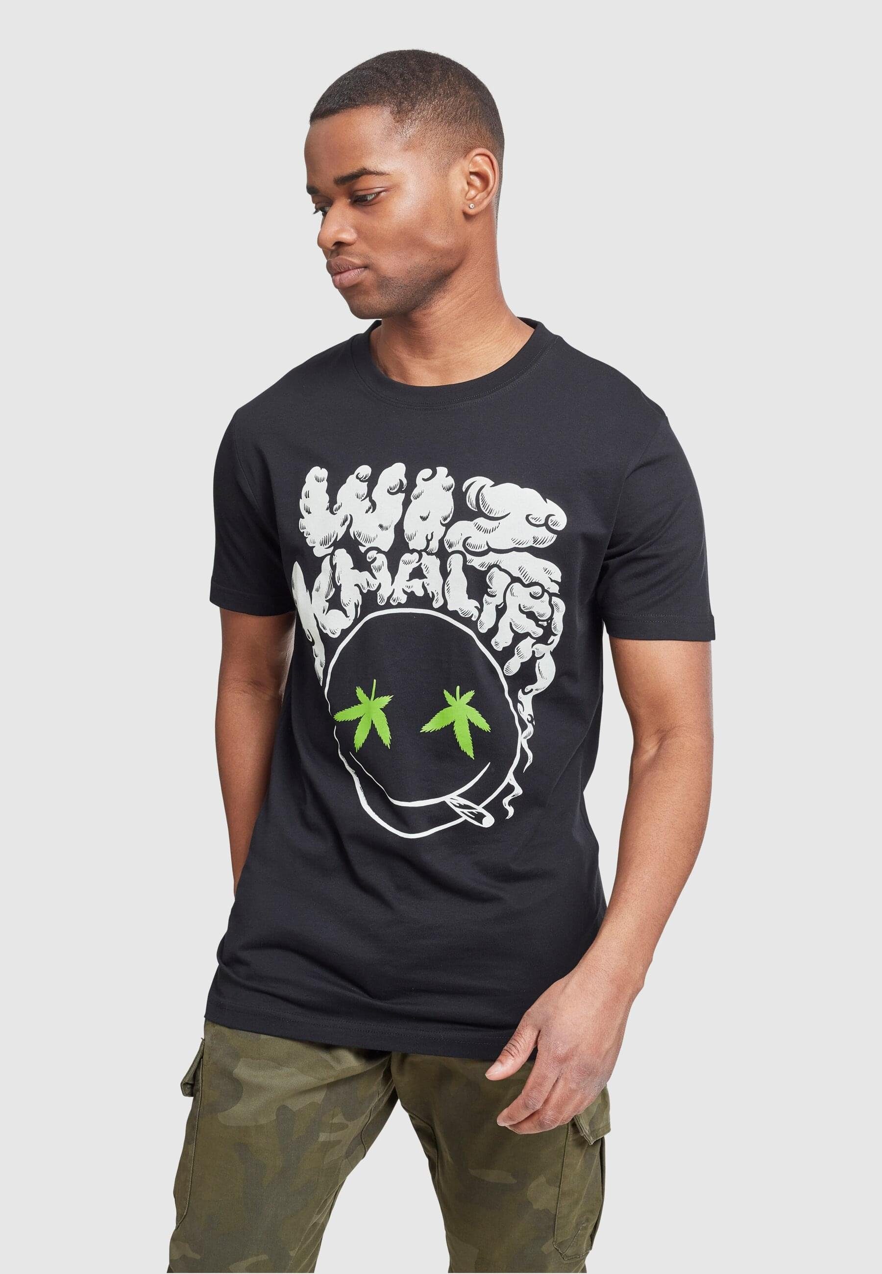 black Smokey Smiley Herren Khalifa Tee T-Shirt MisterTee Smokey MT637 (1-tlg) Wiz Khalifa Wiz