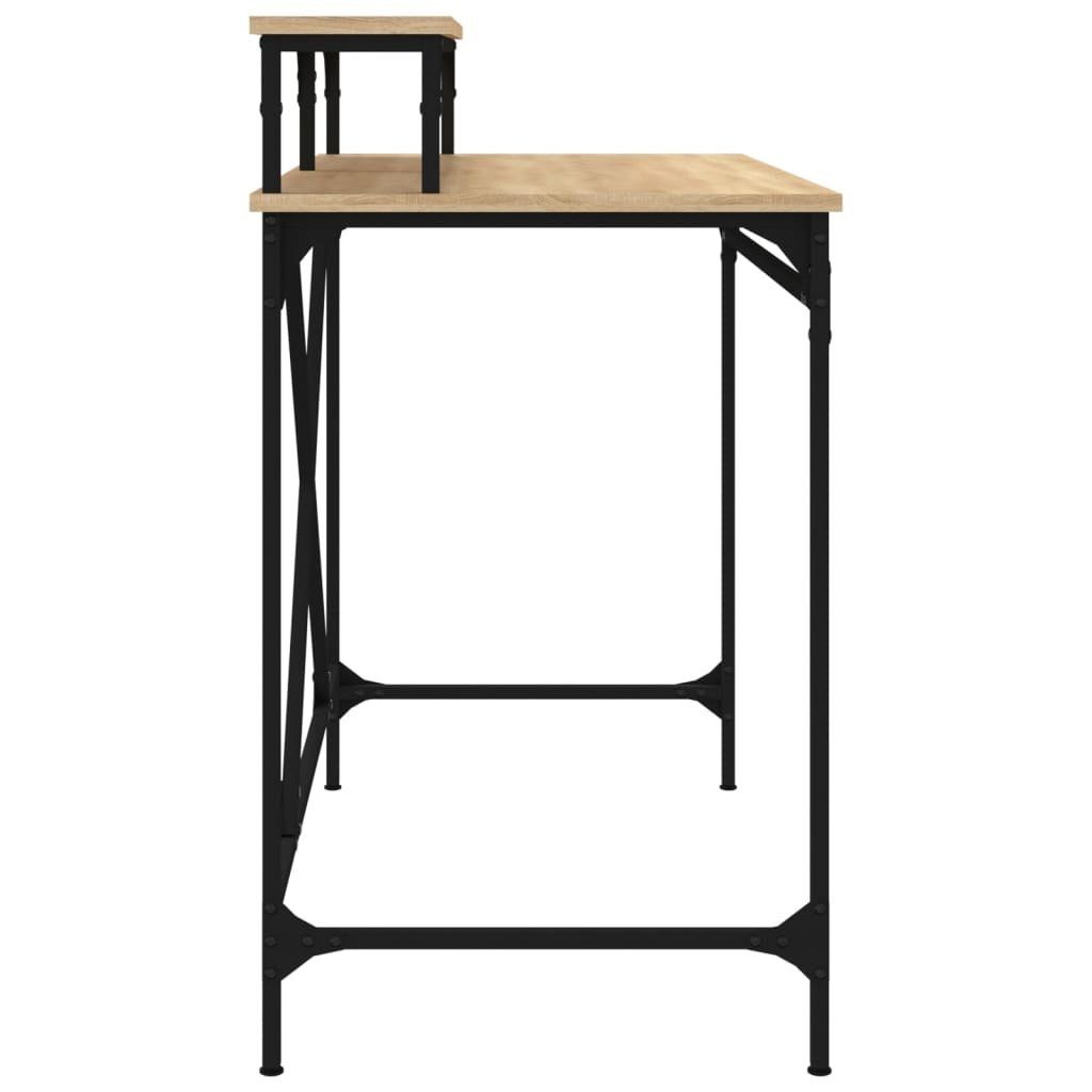 und furnicato Holzwerkstoff Sonoma-Eiche 100x50x90 Eisen cm Schreibtisch