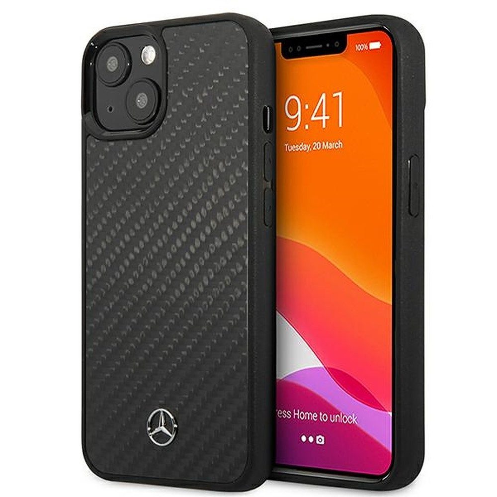 Mercedes Handyhülle Schutzhülle Hartschale Handycover 5,4 Zoll, Echte Kohlefaser, Hardcase, Mercedes-Lizenz