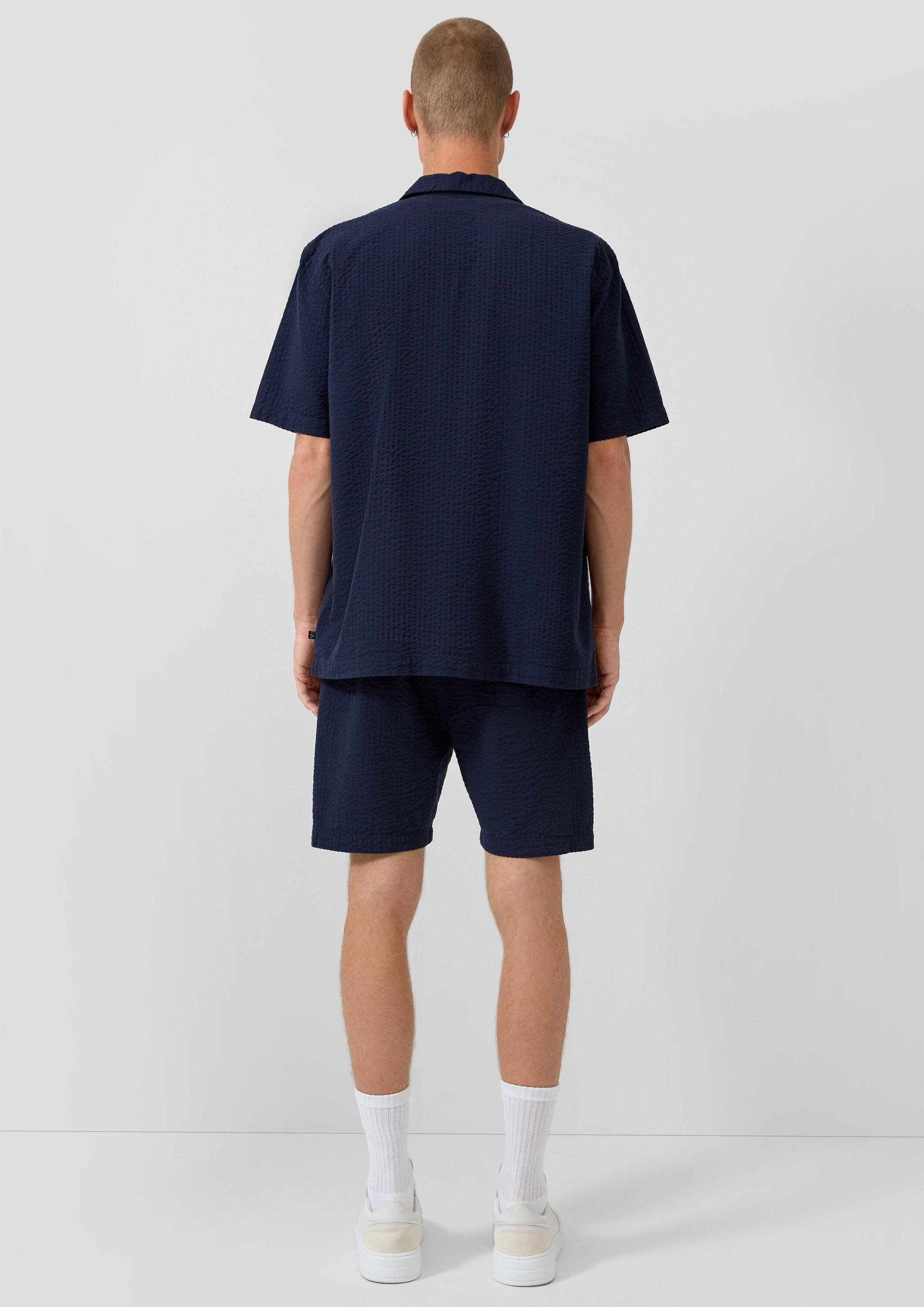 QS Shorts Bermuda Shorts aus Seersucker