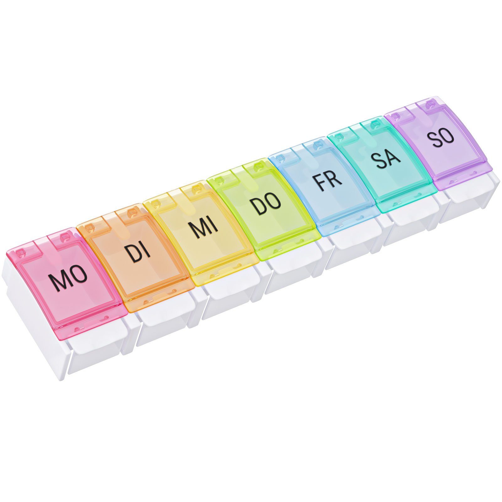 Wellgro Pillendose Tablettenbox 7 Tage mit Druckverschluss