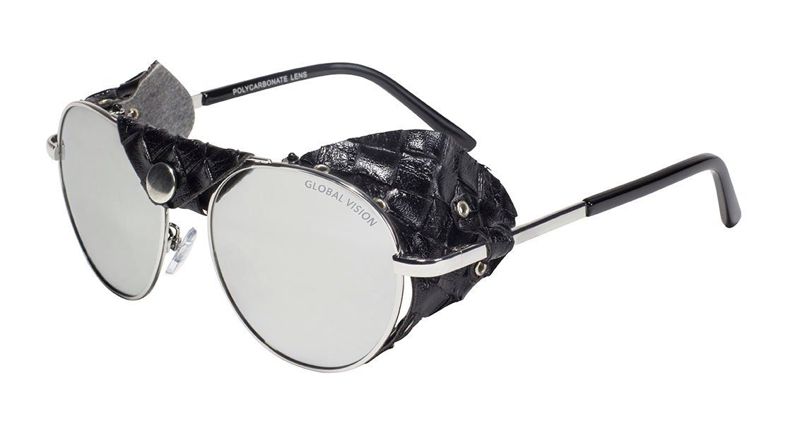 Global Vision Motorradbrille Global Vision Aviator 5 silber