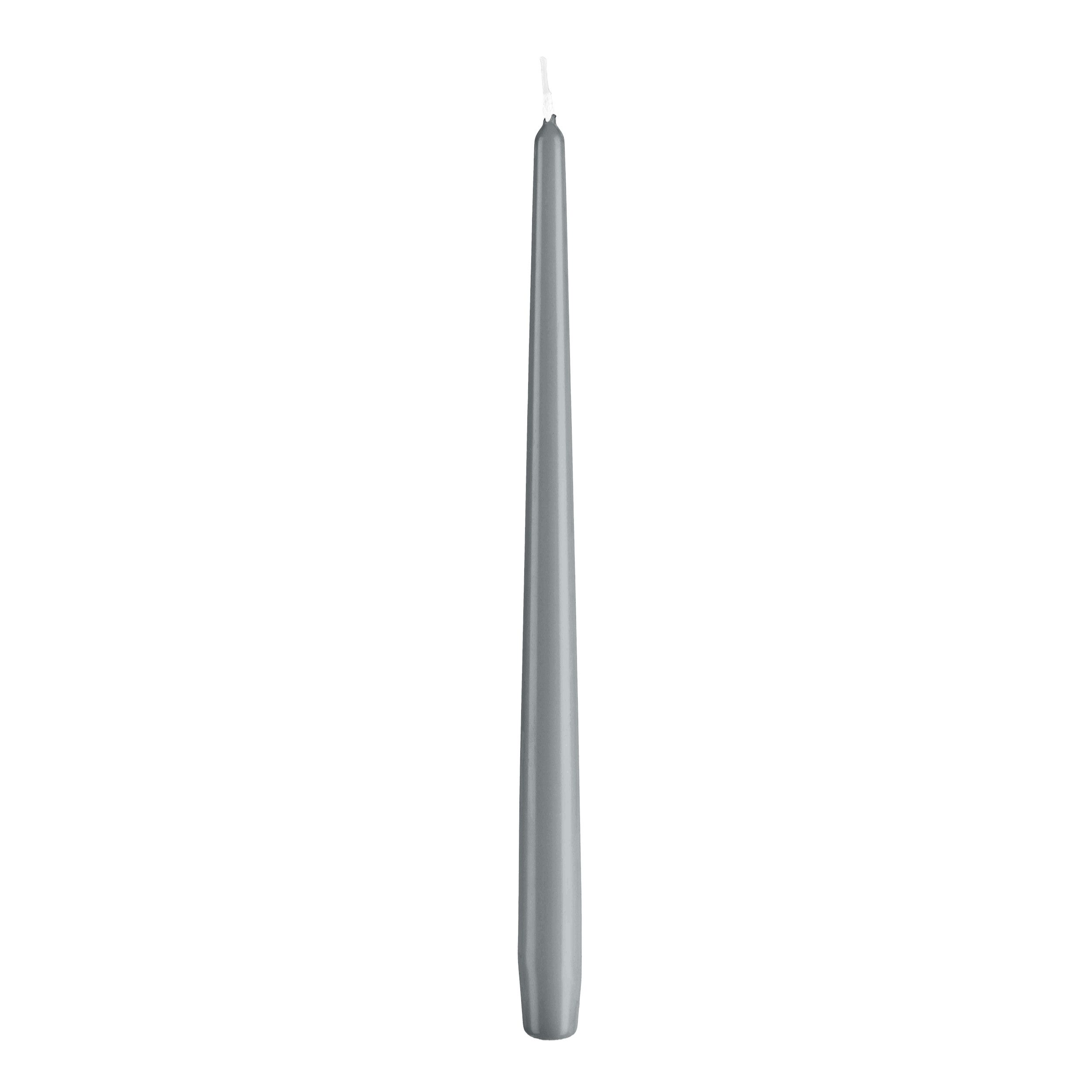 Kopschitz Kerzen Spitzkerze Spitzkerzen Silbergrau 400 x Ø 23 mm, 10 Stück