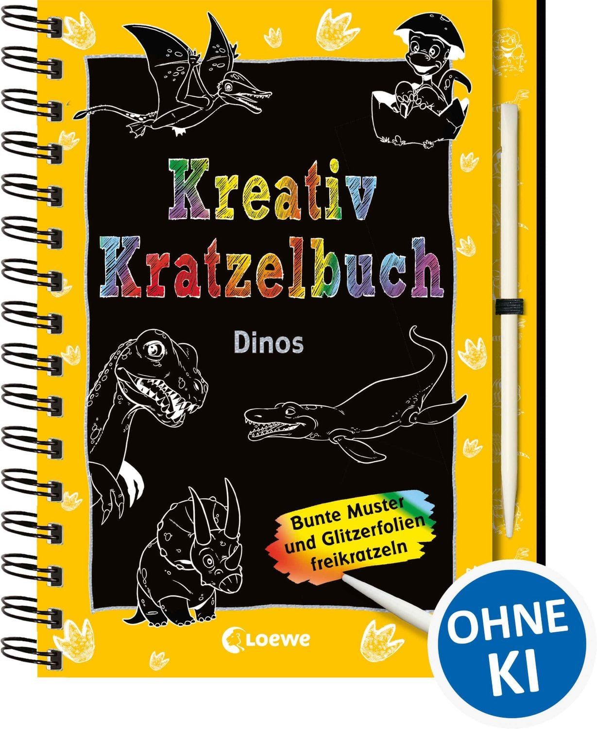 Kreativ-Kratzelbuch: Dinos / diverse