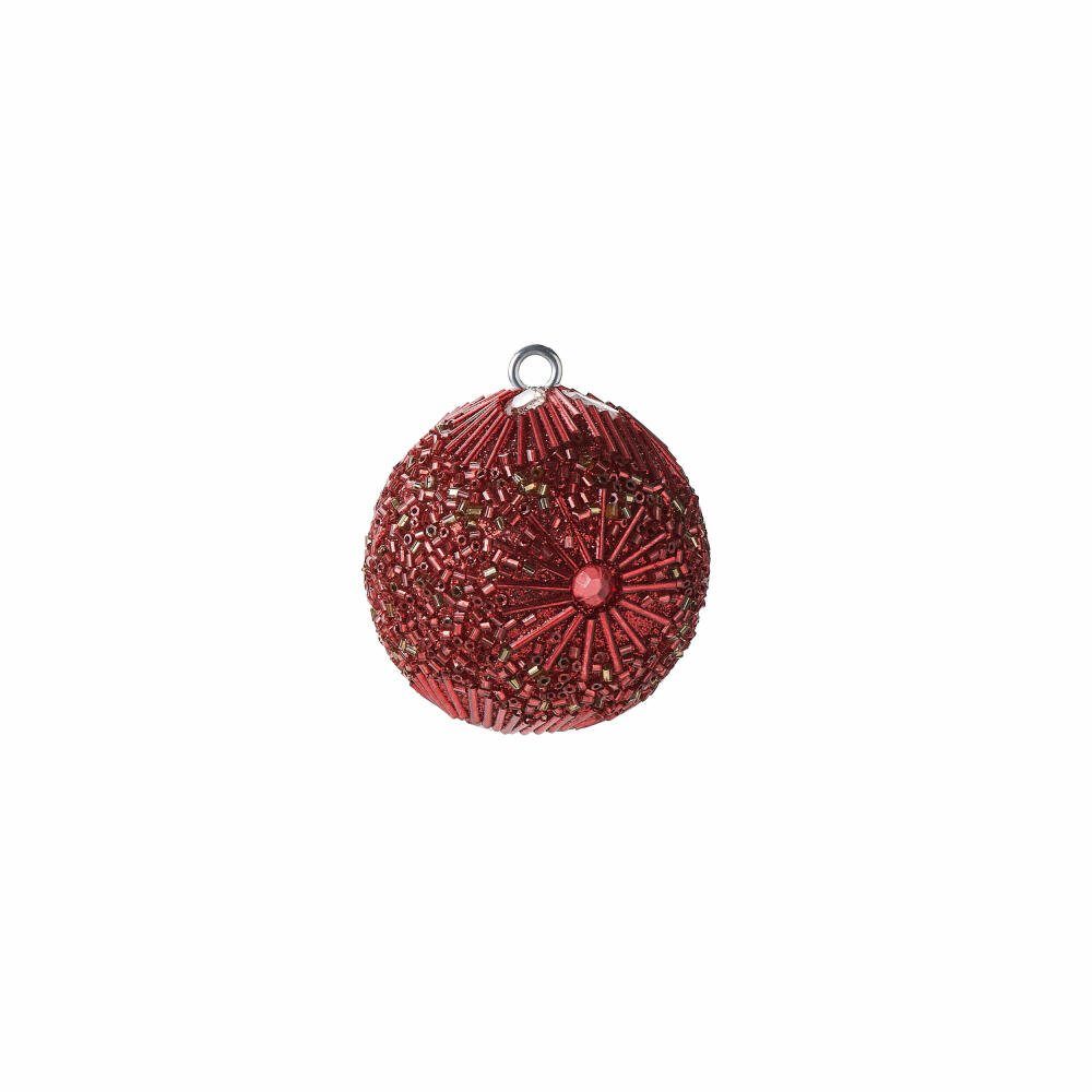 Giftcompany Weihnachtsbaumkugel Opium Blumenmuster Rot Ø 6 cm