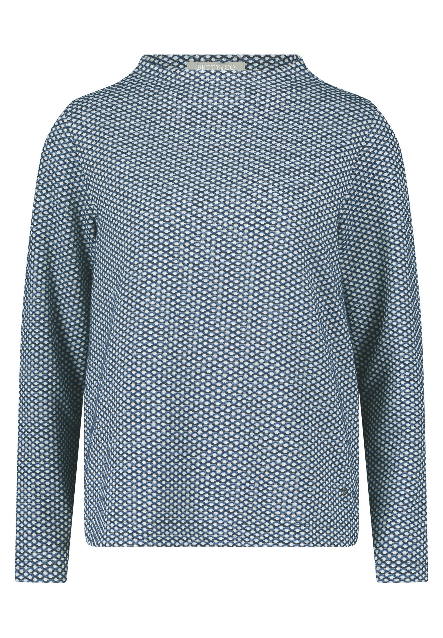 Betty&Co Kurzarmshirt Damen Strukturshirt mit Turtle Neck (1-tlg) Struktur günstig online kaufen