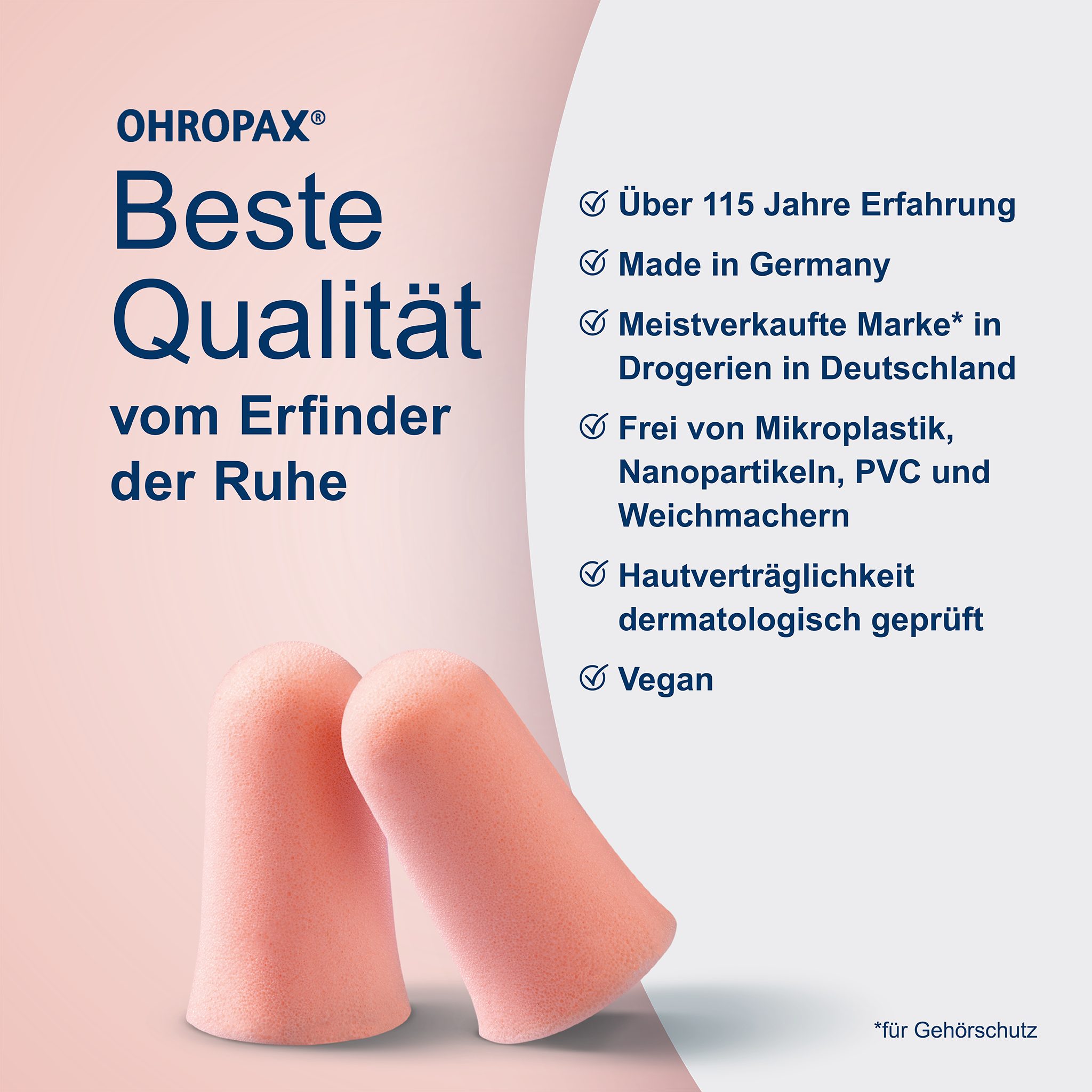 OHROPAX Gehörschutzstöpsel OHROPAX Soft Ohrstöpsel 10 Stück – Für Schlaf, Reise & Lernen