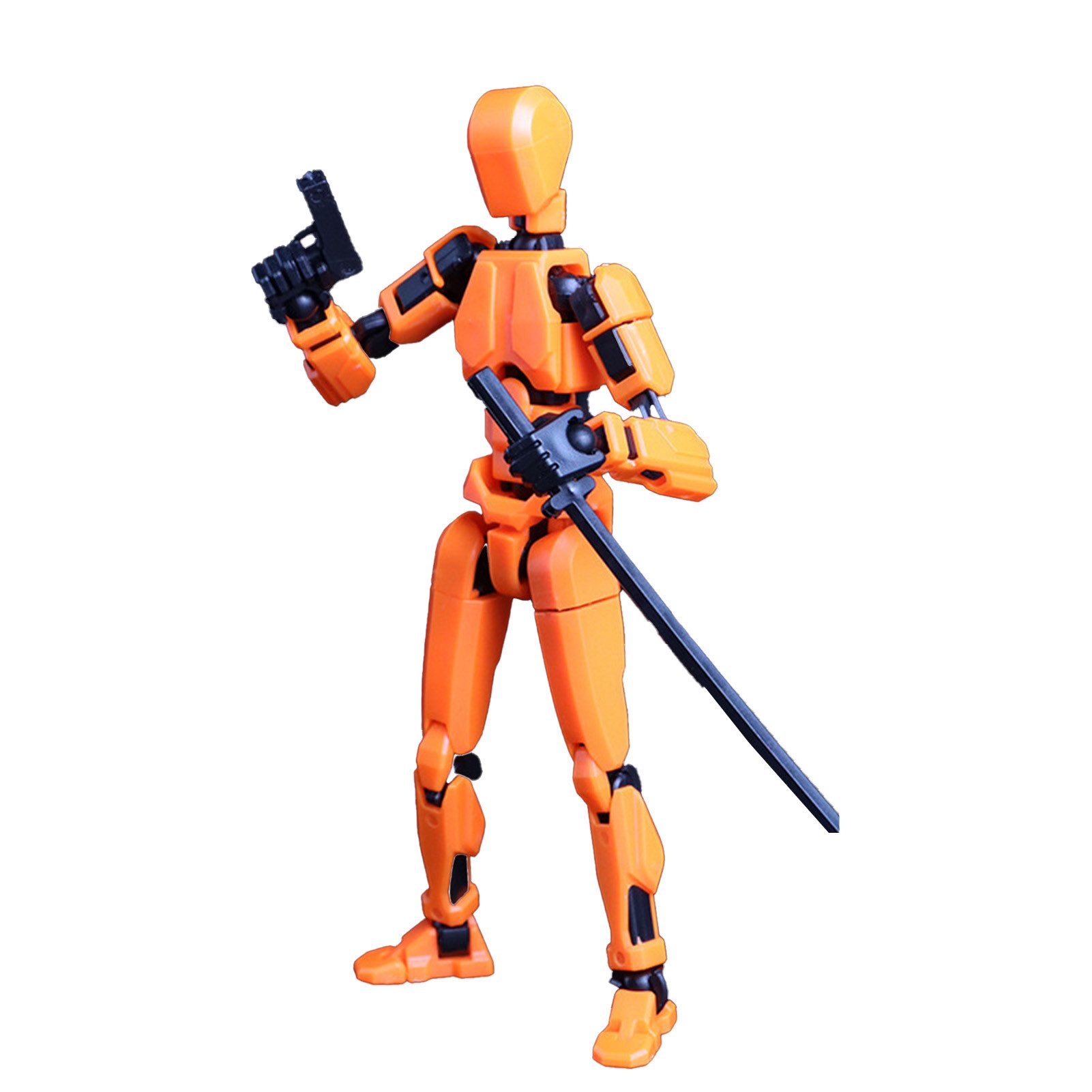 Jumpeak Biegepuppe 3D Spielzeug,Magnetische Puppen,Kunststoffmodell,Kinderspielzeug (Packung, 4 Waffen ausrüsten, 3 Handtypen), Mehrere Farboptionen,Lehrmodell,künstlerisches Schaffen,flexible