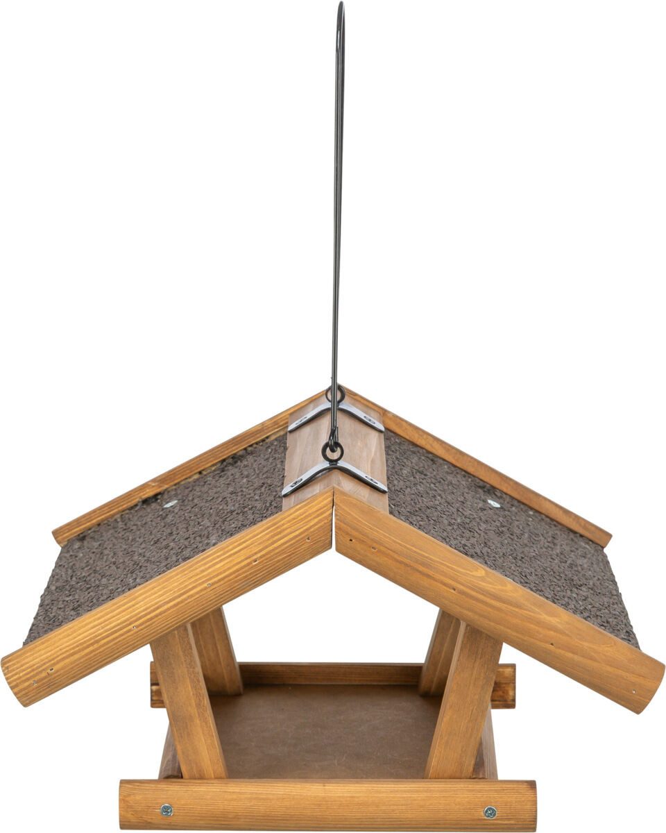 TRIXIE Vogelhaus Vogelfutterhaus zum Aufhängen - braun - 30 × 18 × 28 cm