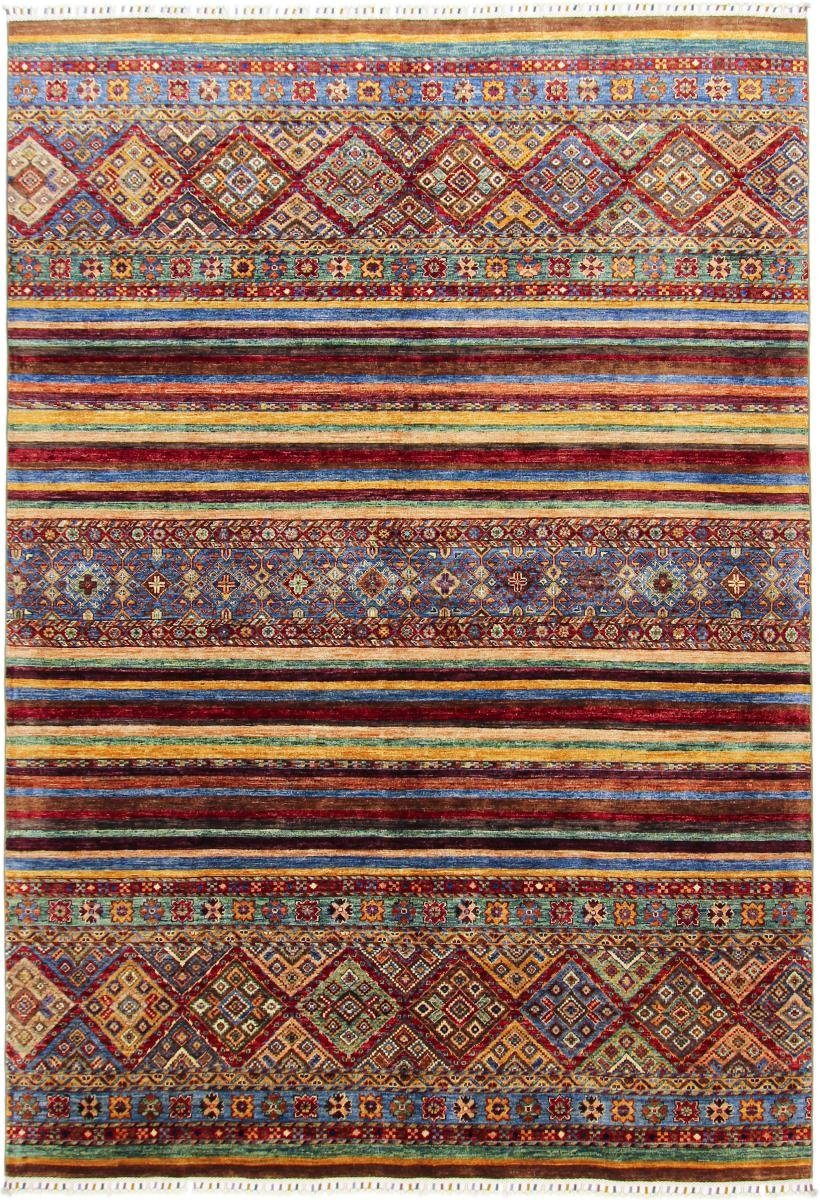 Orientteppich Arijana Shaal 208x301 Handgeknüpfter Orientteppich, Nain Trading, rechteckig, Höhe: 5 mm