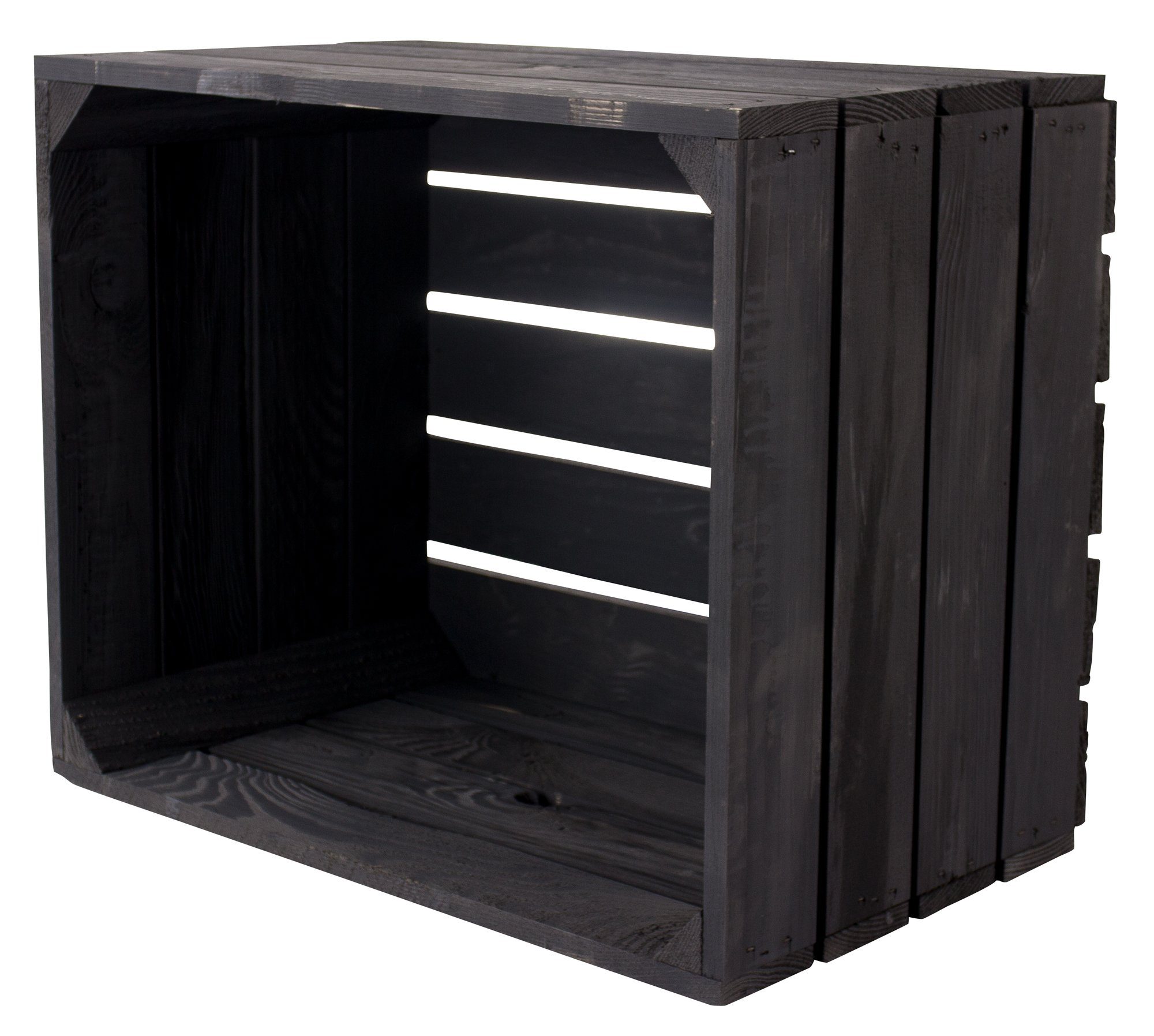 Kistenkolli Altes Land Allzweckkiste Obstkiste Johanna schwarz Holzkiste We günstig online kaufen