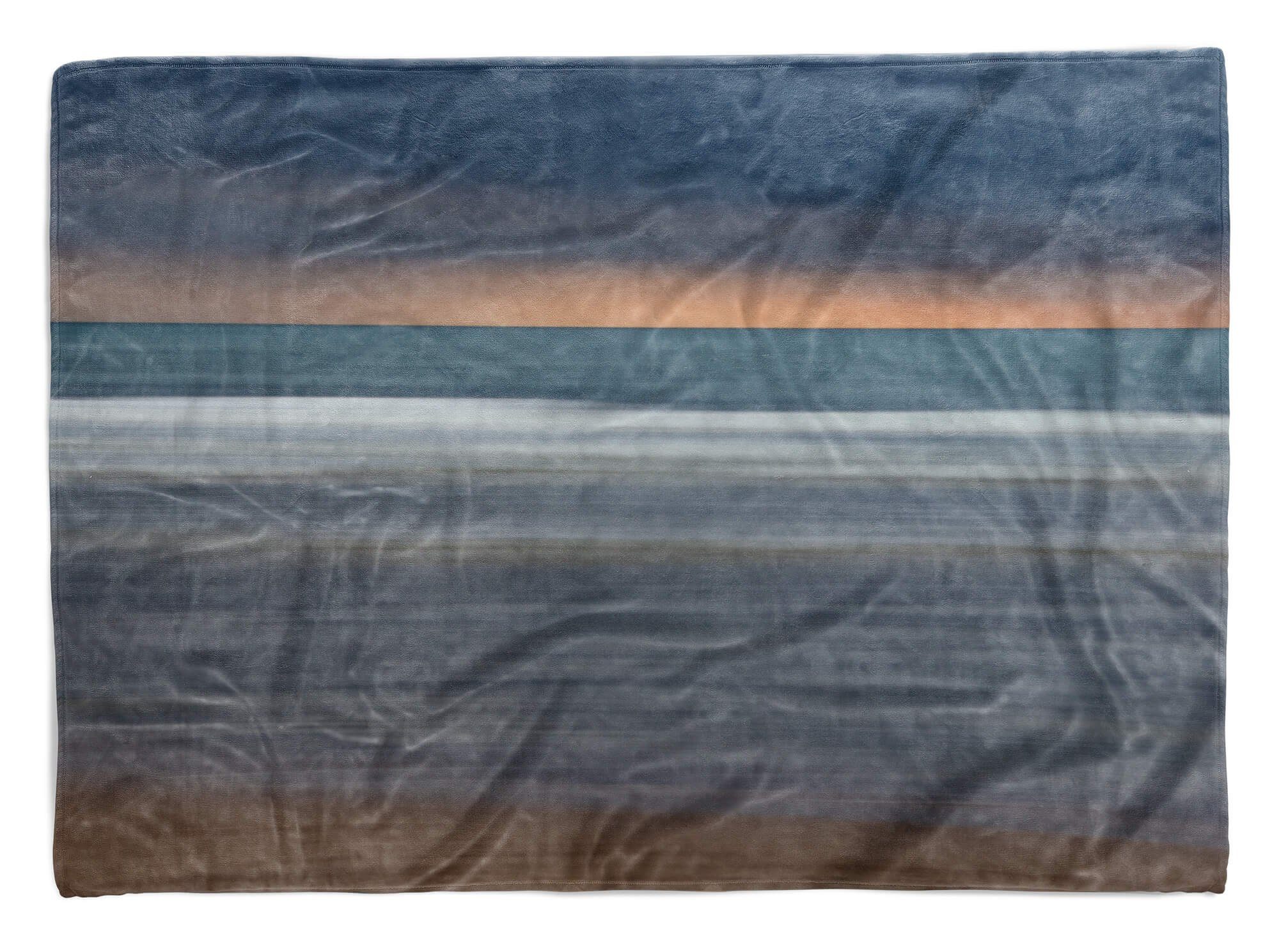 Sinus Art Handtücher Handtuch Strandhandtuch Saunatuch Kuscheldecke mit Fotomotiv Abstrakt Meer Horizont, Baumwolle-Polyester-Mix (1-St), Handtuch