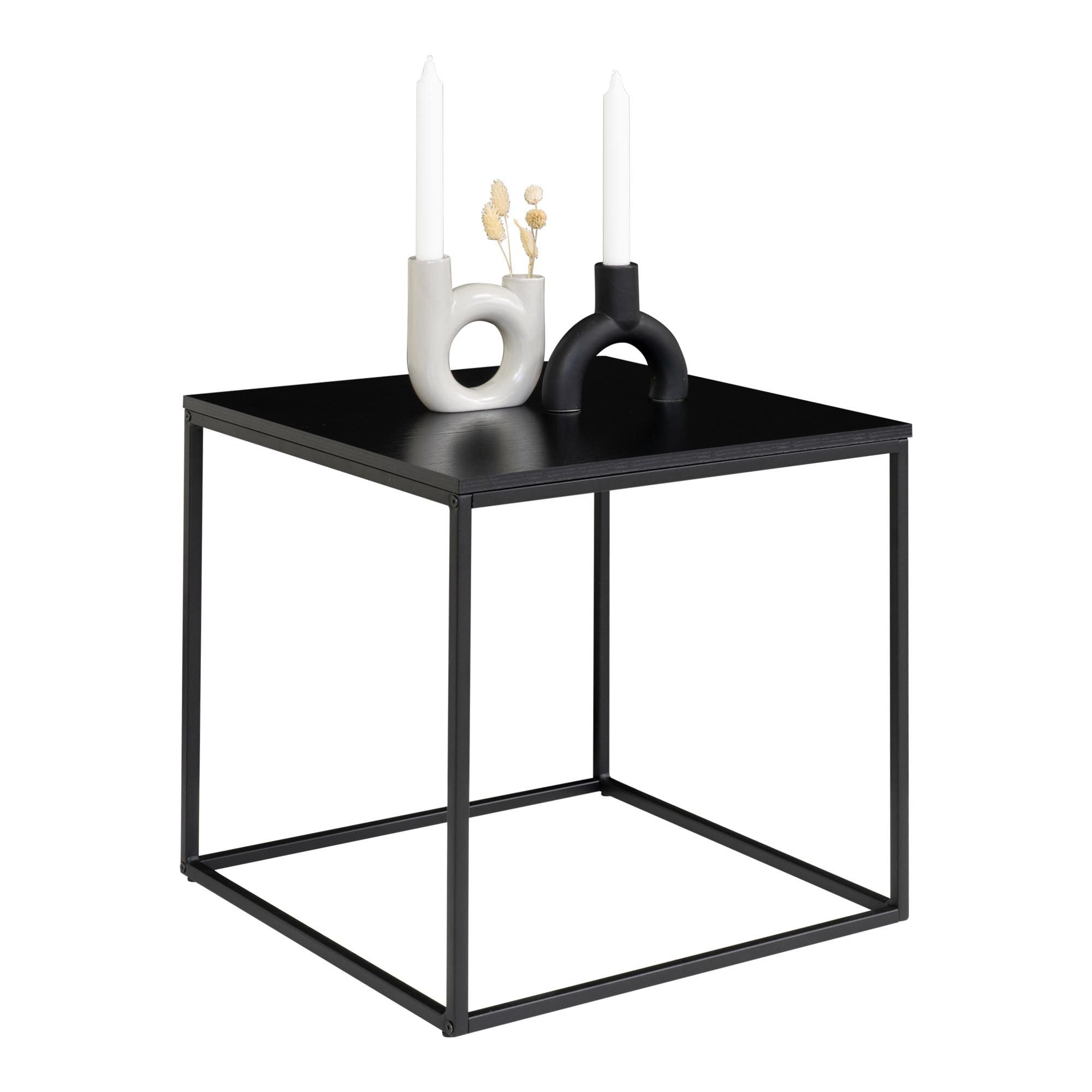 House Nordic Beistelltisch in Schwarz, Melamin - 45x45x45cm (BxHxT)