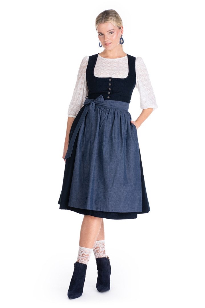 Hammerschmid Dirndl Cord Dirndl 2tlg. - ALMSEE - dunkelblau