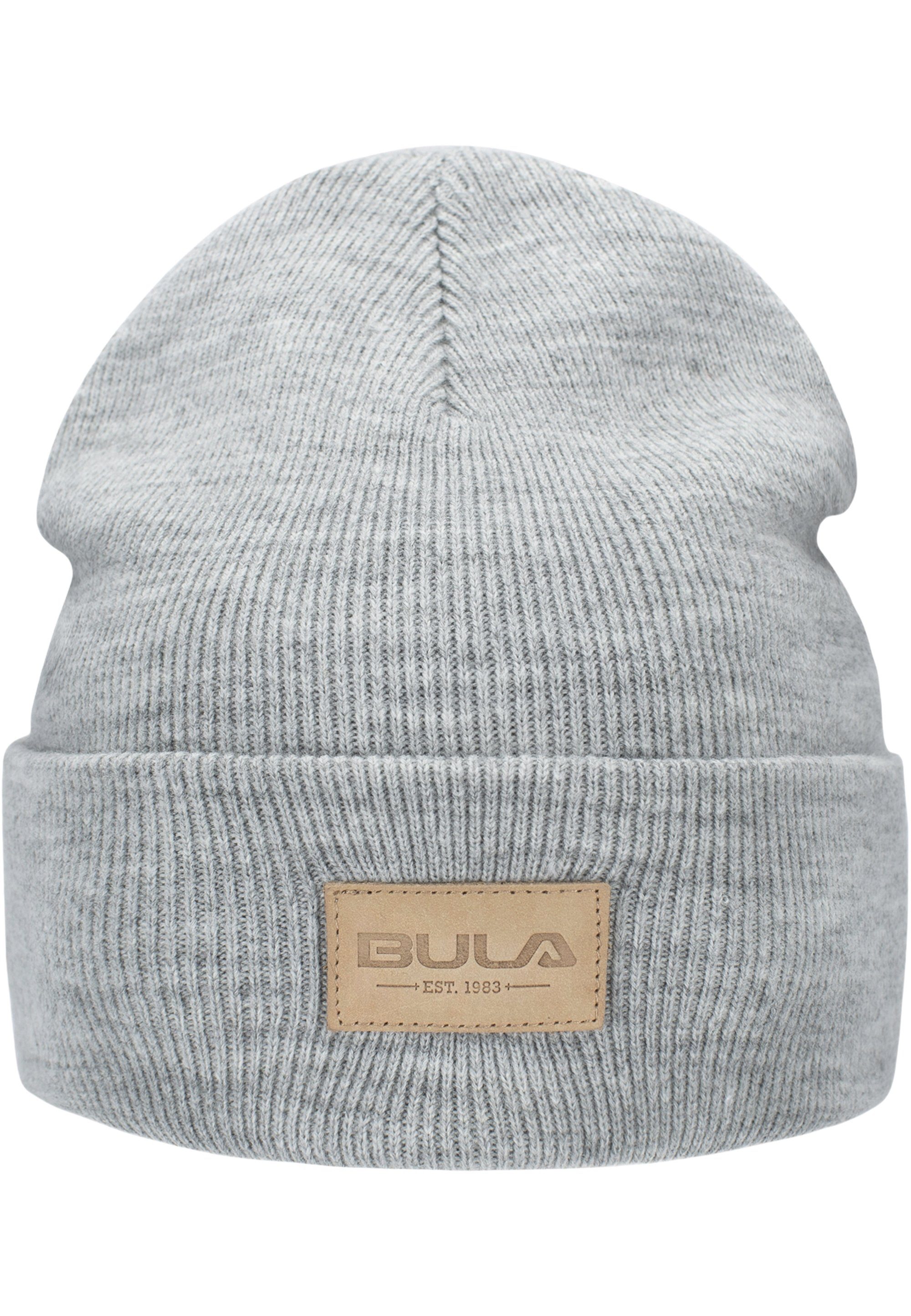 BULA Beanie im Design sportlichen grau