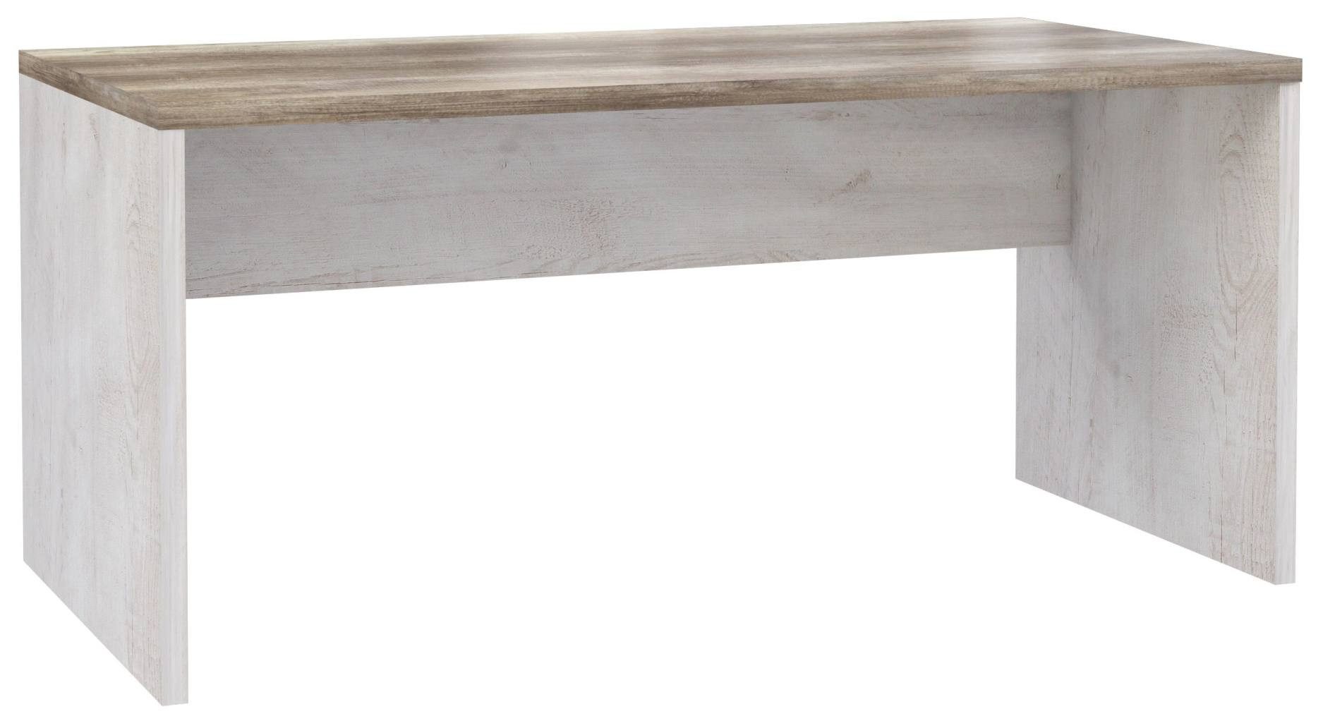 FORTE Schreibtisch Eckschreibtisch Winkelschreibtisch DURO Pinie weiß Eiche antik, Forte