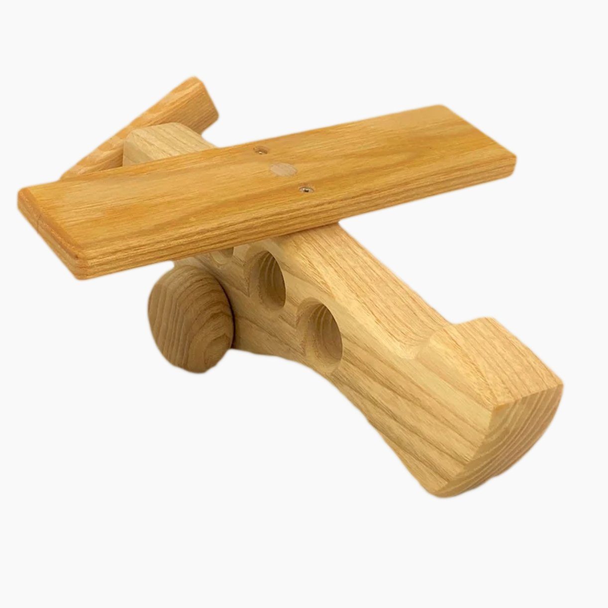 Lotes Toys Spielzeug-Flugzeug Holz Flugzeug mit Propeller 3 Sitzer, (packung, 1-tlg., spar setz), besteht aus fein geschliffenem Eschenholz