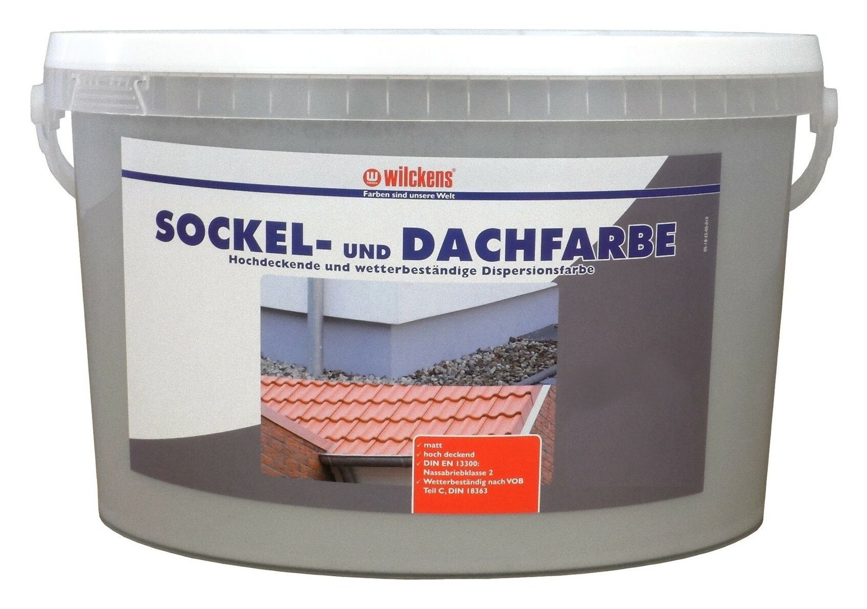 2,5l Sockel- Sockelfarbe Farben Wilckens Steingrau Außenfarbe Dachfarbe Sockelfarbe,