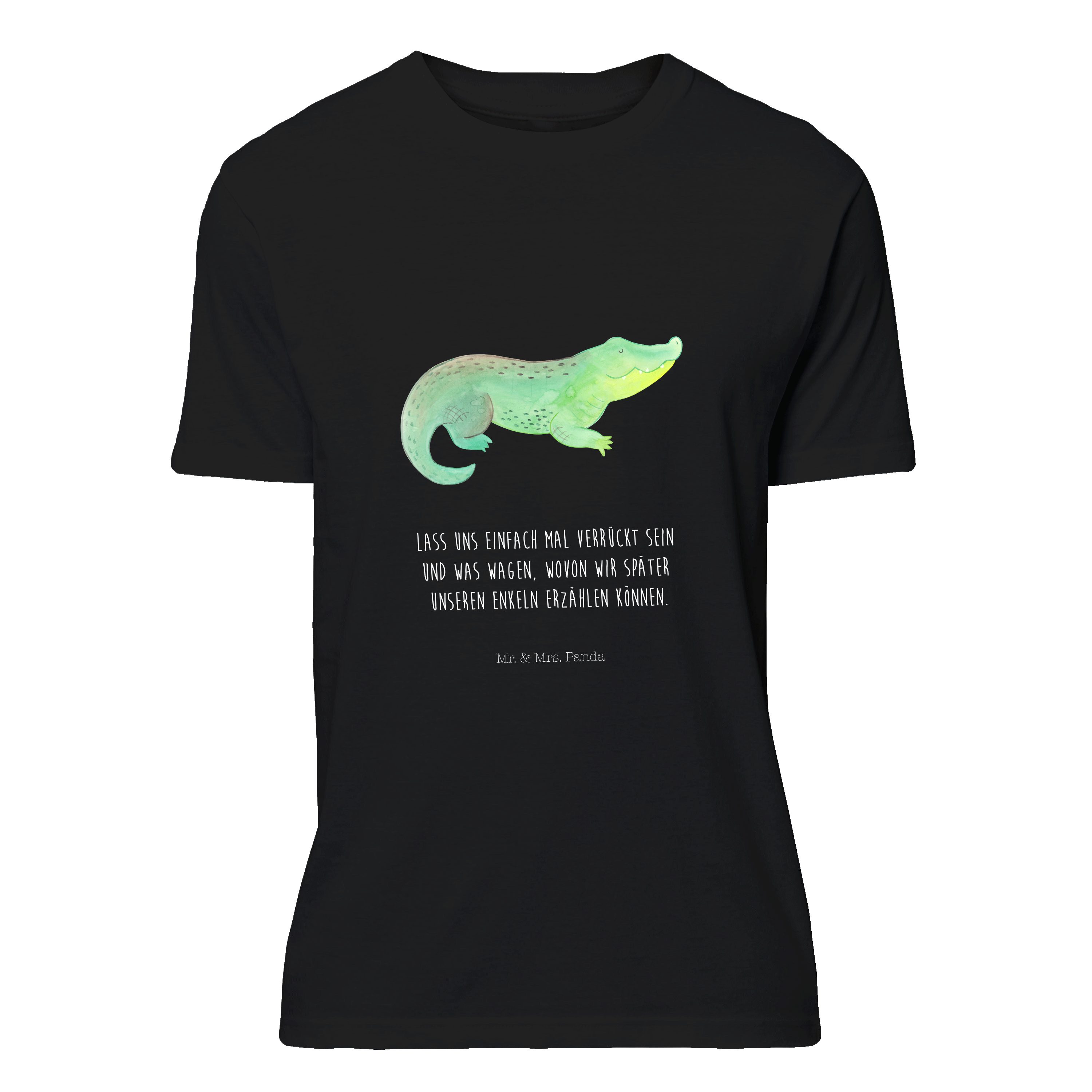 T-Shirt Krokodil - Schwarz - Shirt, T-Shirt