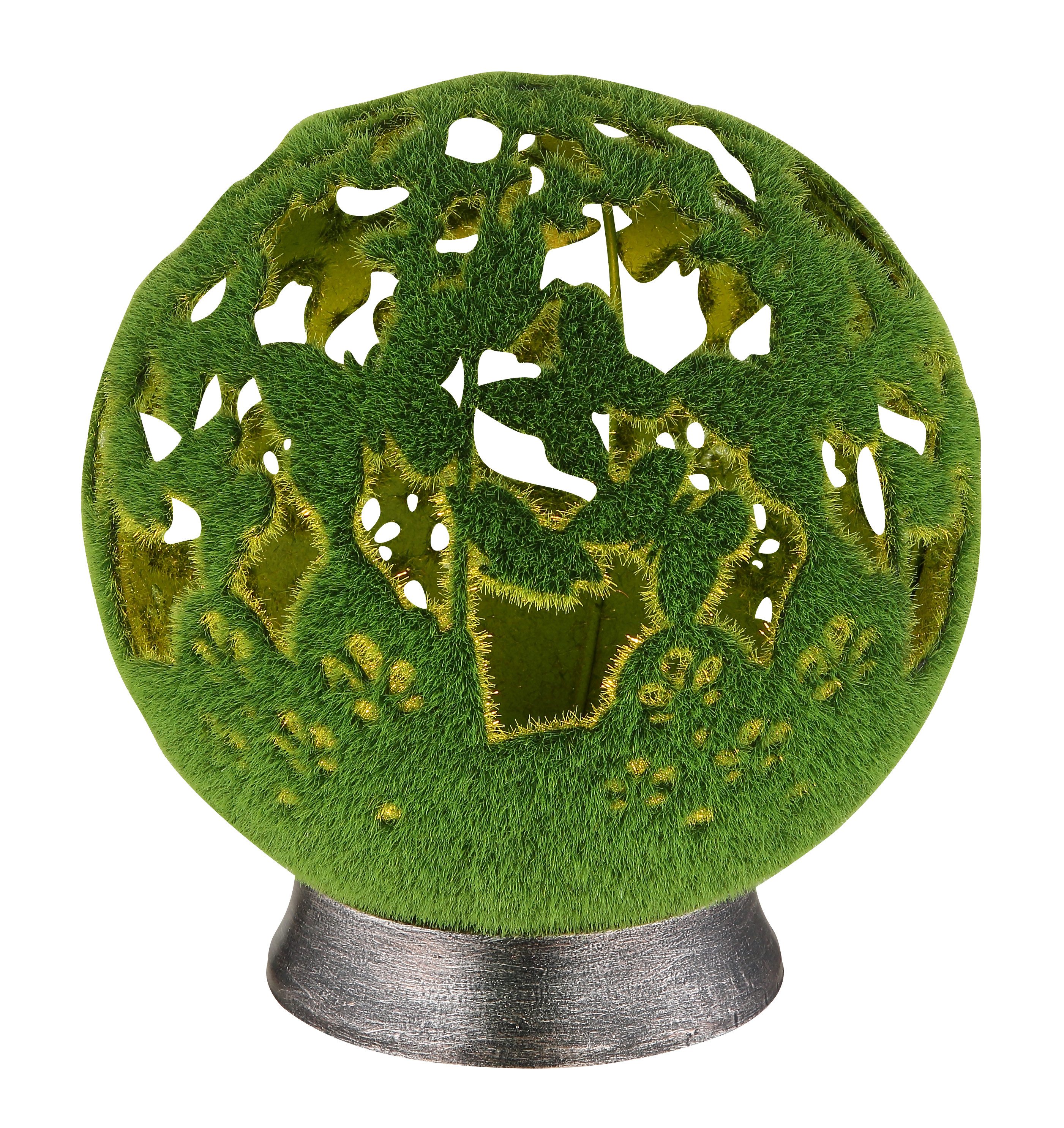 GLOBO LIGHTING LED Solarleuchte SOLARLEUCHTE METALL SILBERGRAU, 1XLED, LED fest integriert, Warmweiß, Solar Garten Terrasse Außenbeleuchtung Dekoleuchten