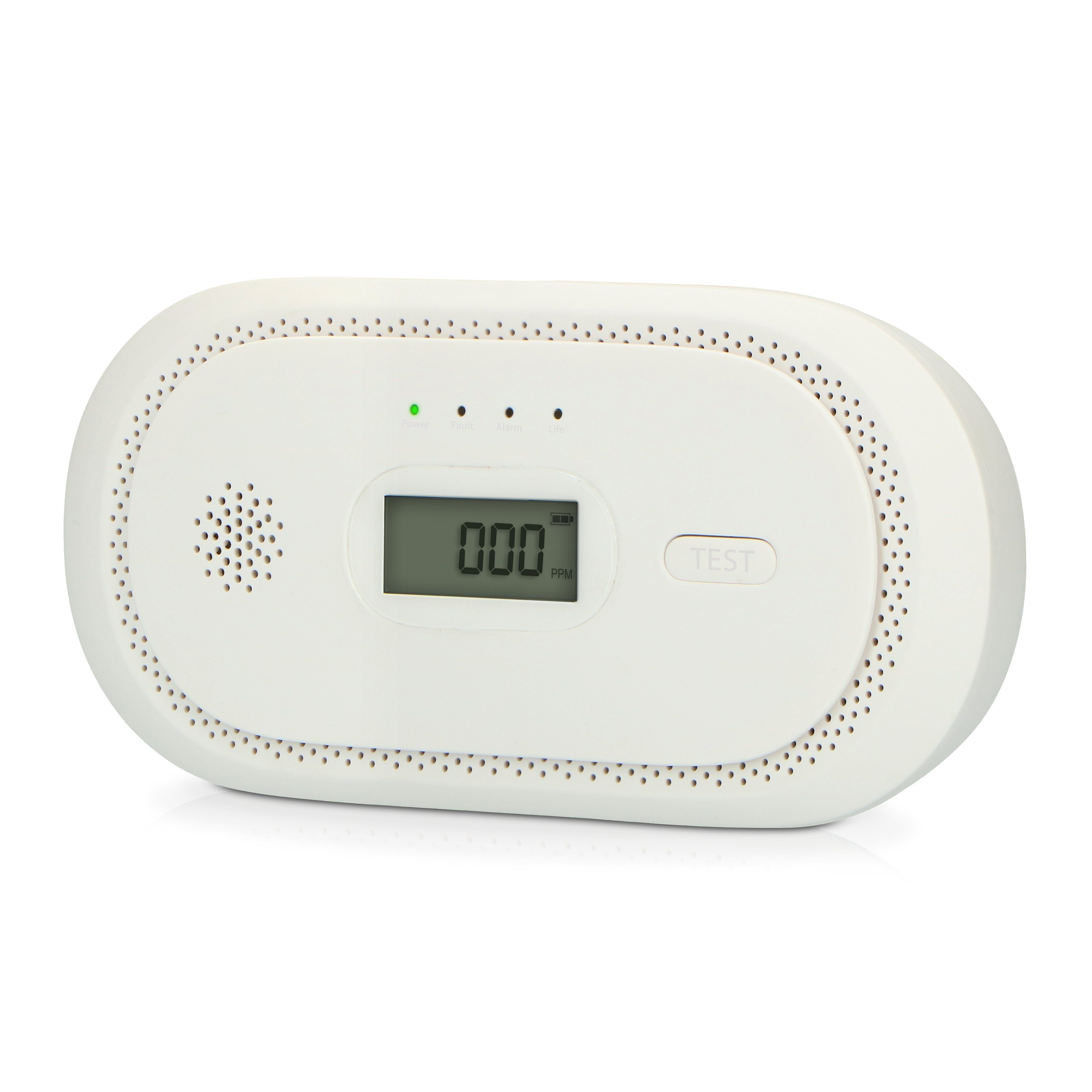 Alecto COA2650 CO-Melder (LED-Display, CO-Warnung ab 30 ppm, Display für Konzentration und Batteriestatus)