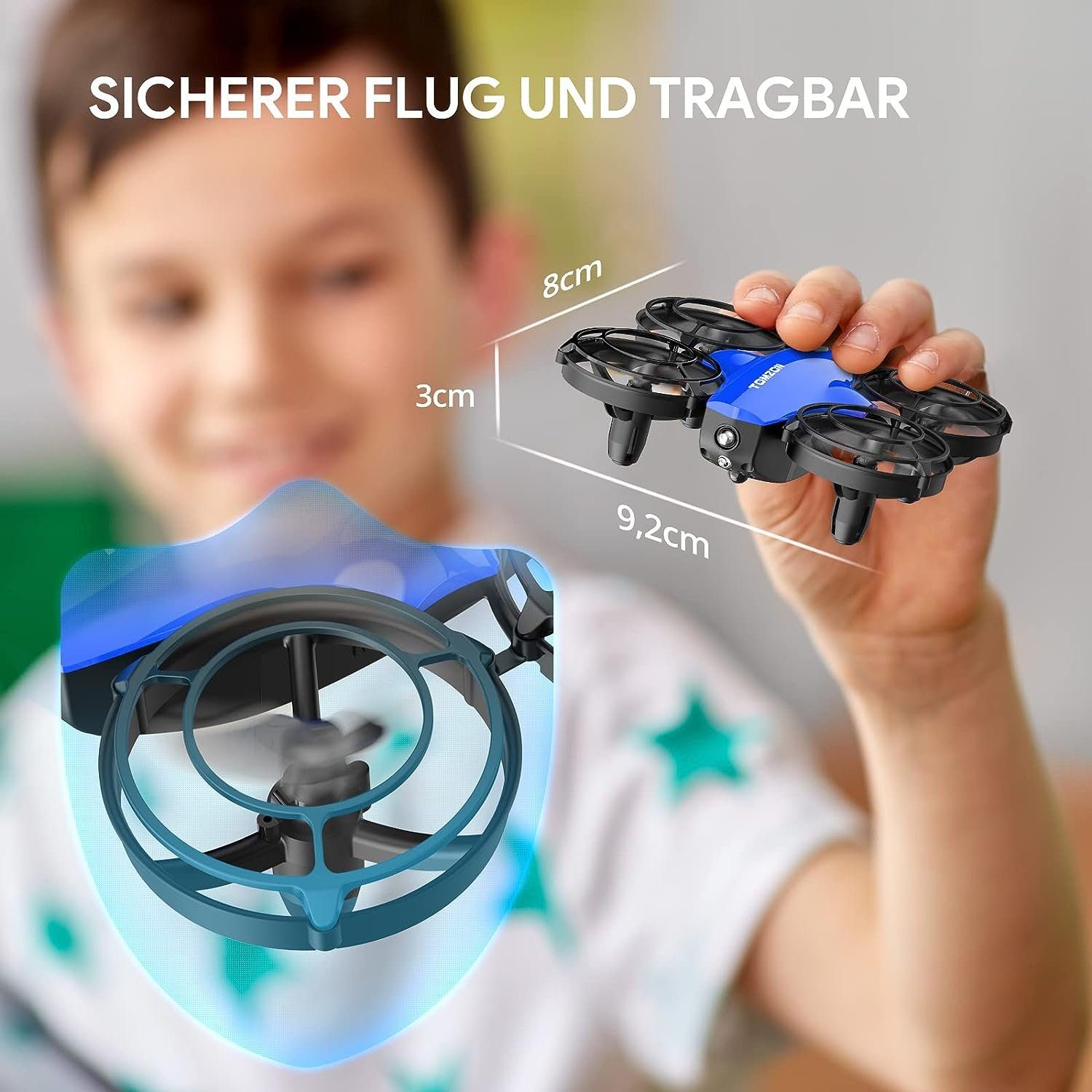 Tomzon Drohne spielzeug ferngesteuert drone flip/kreisflug Drohne für blau) kinder (1920*1080