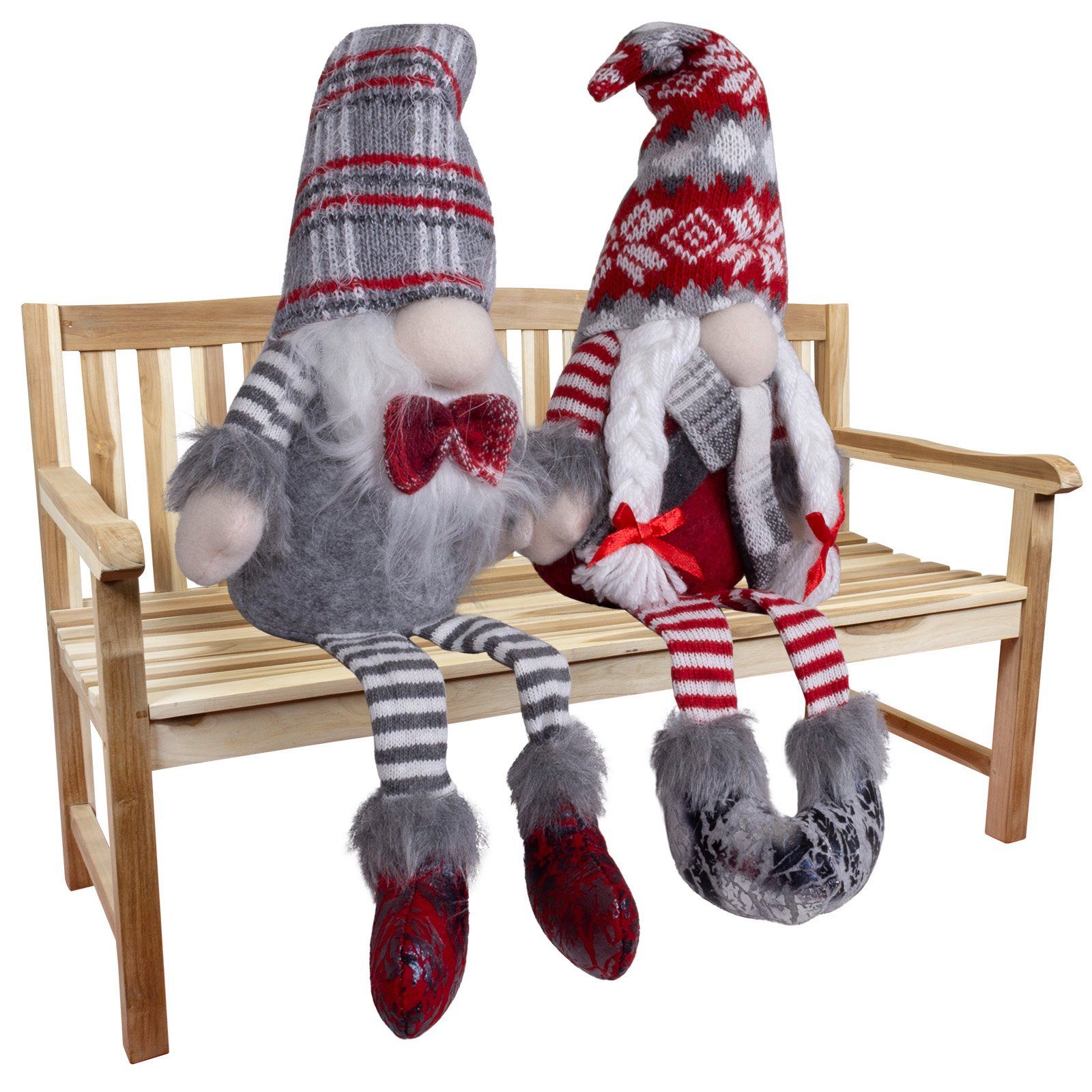 Weihnachtsfigur Wichtel 18cm (39cm) Kantenhocker, Pärchen