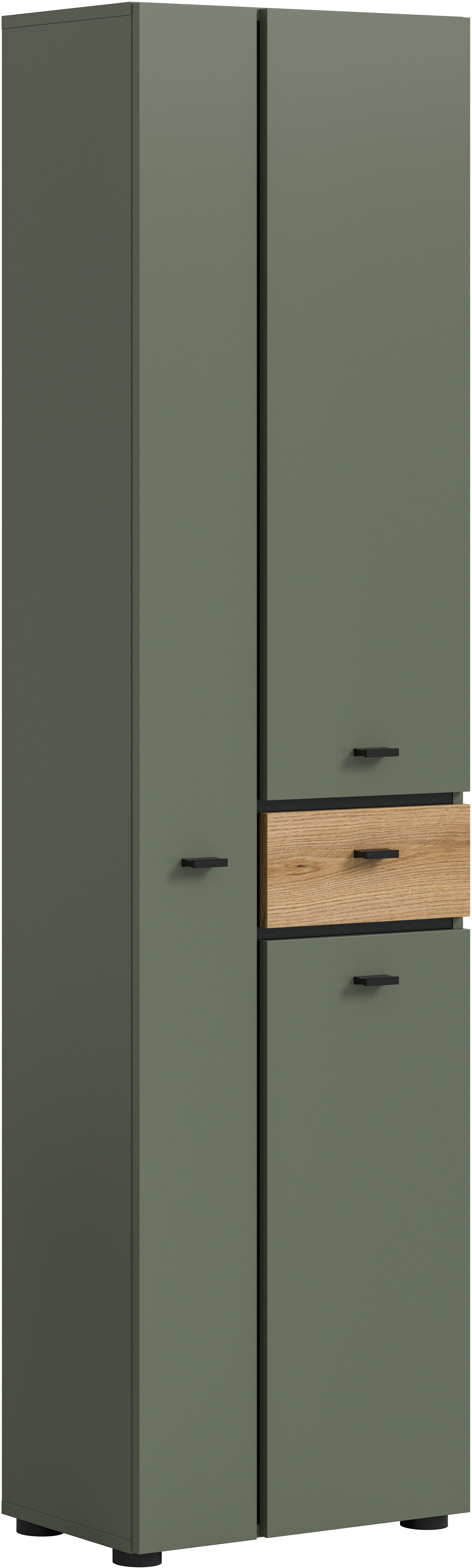welltime Hochschrank VANN, HÖHE 191cm, 3 Türen, 1 Schubkasten, 12 Fächer, v günstig online kaufen
