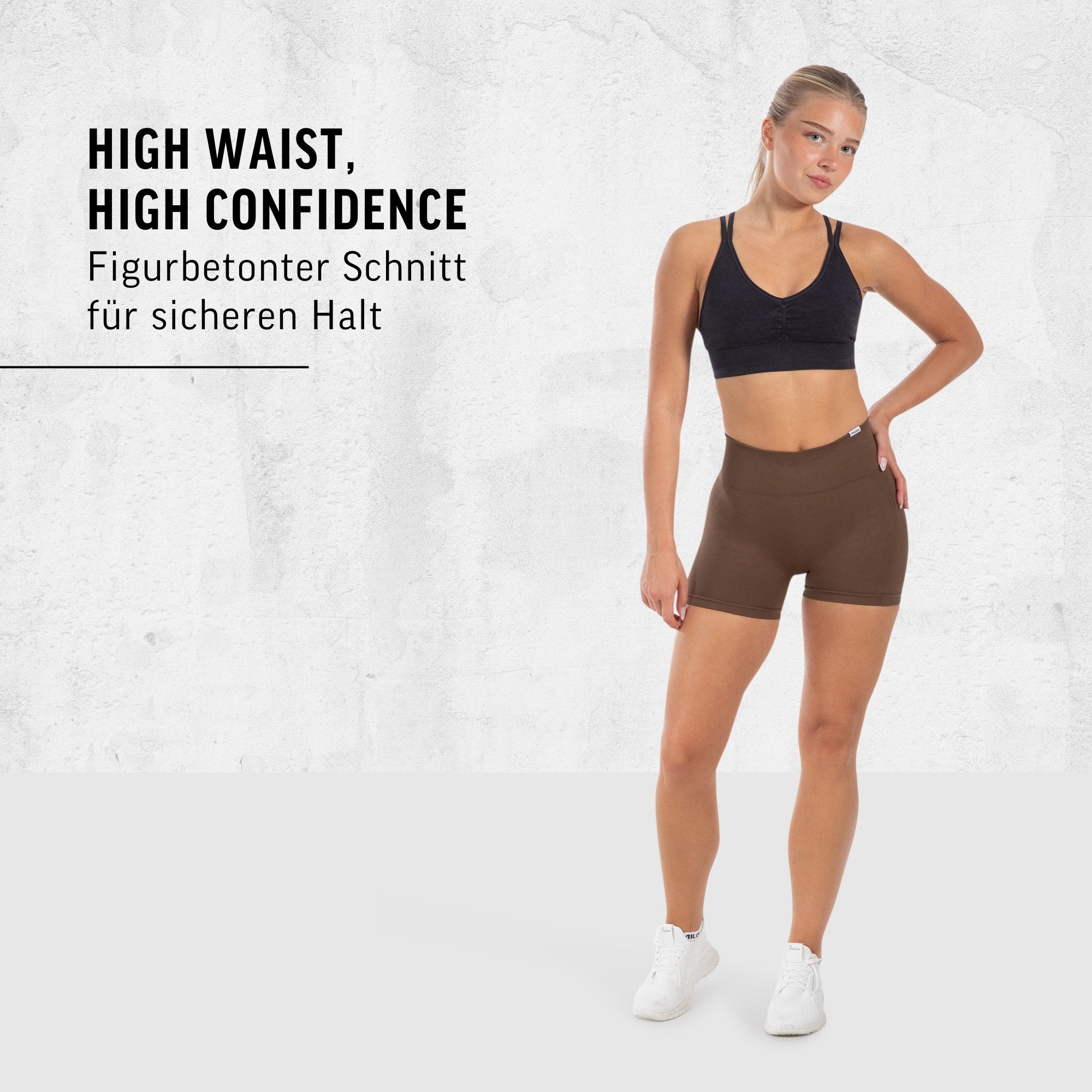 Smilodox Shorts Cetrina Pro, Seamless High Waist Hotpants, figurbetont & elastisch Kurze Radlerhose, Nahtlos, Komfort Booty Konturen, Gym Training Alltag