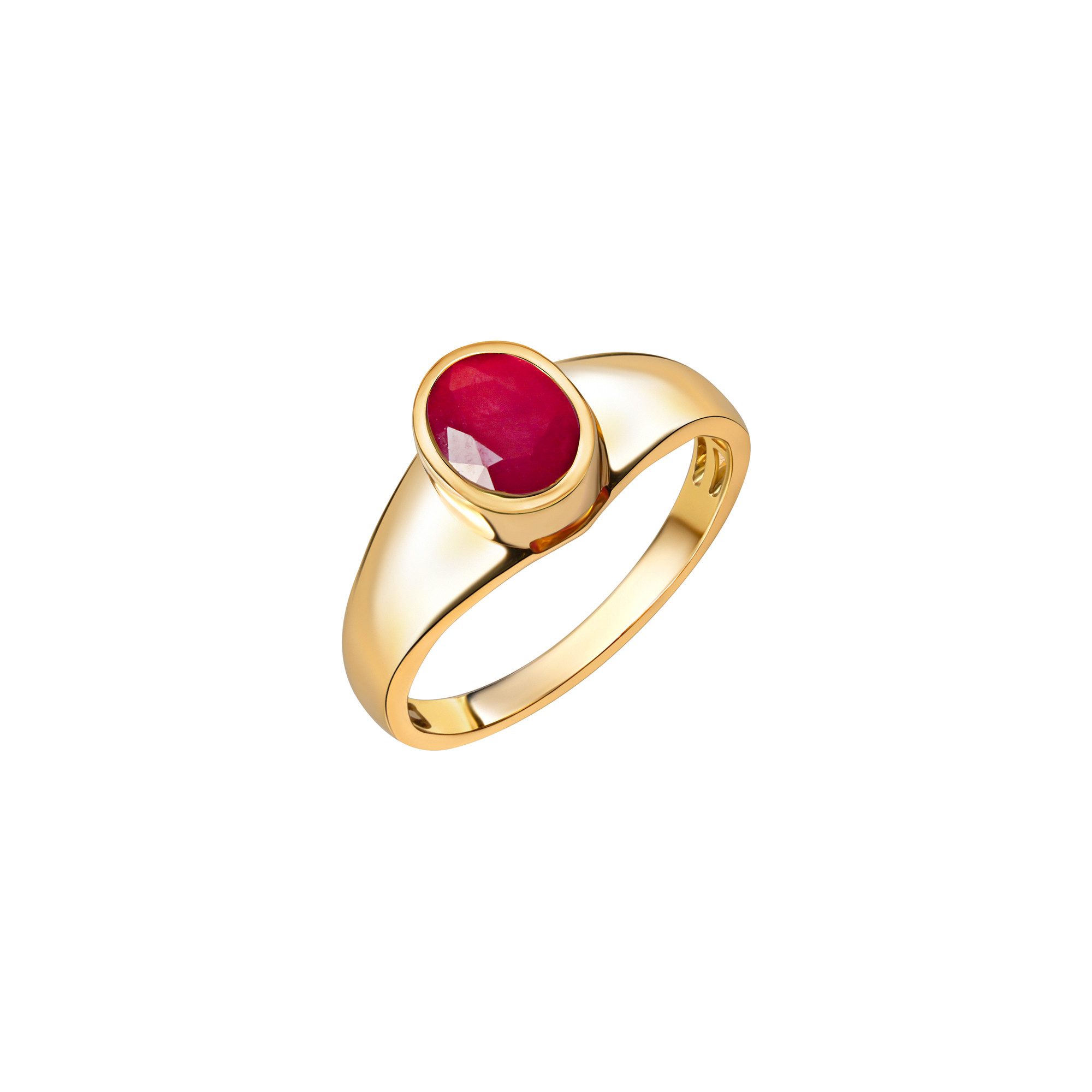 Vivance Fingerring 585/- Gelbgold glanz oval Rubin günstig online kaufen
