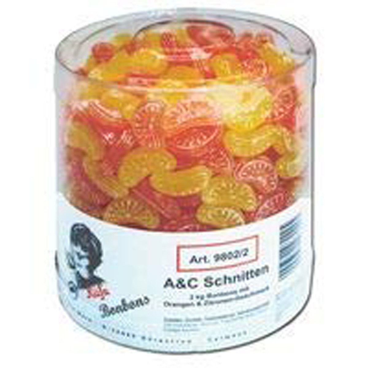 KUEFA Süßigkeit, Küfa A und C Schnitten Fruchtbonbons mit Orange und Zitrone 2000g