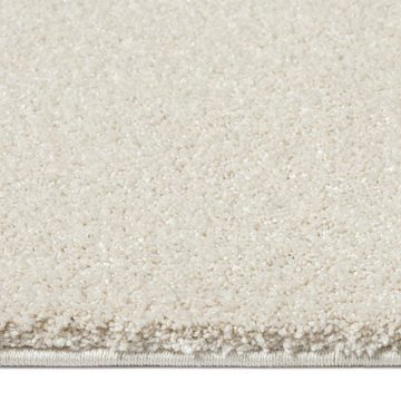Teppich Klassischer Teppich im Unidesign in creme, TeppichHome24, rechteckig