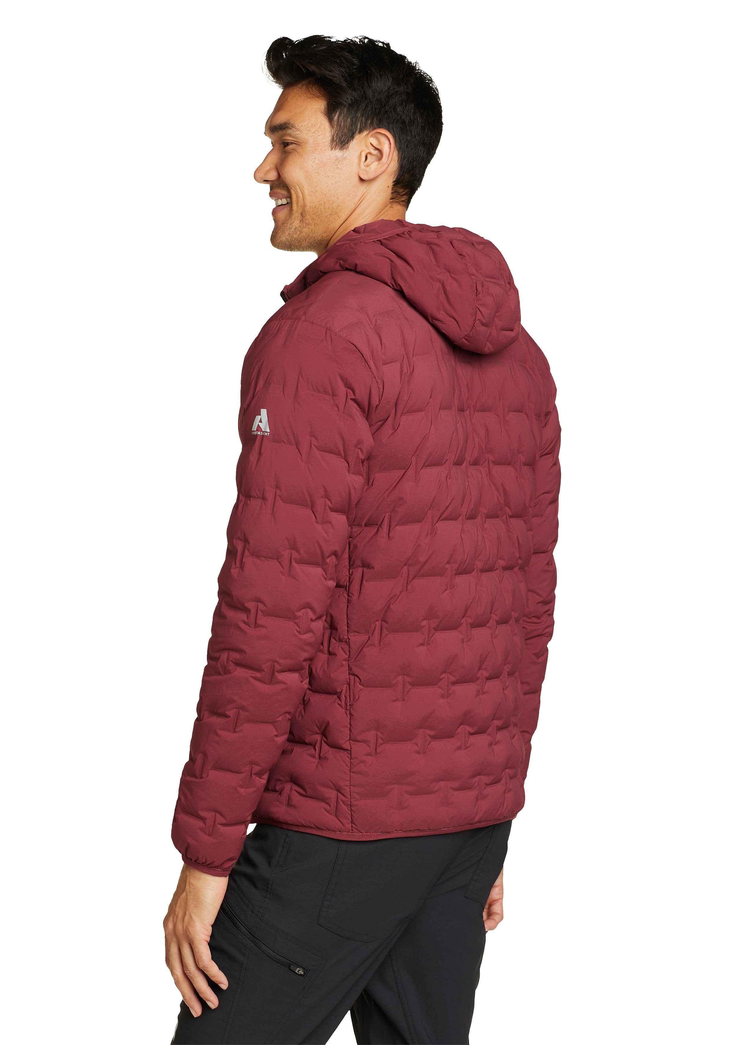 Rauchiges RDS Eddie Microtherm Rot Daunenjacke Bauer Freefuse zertifiziert