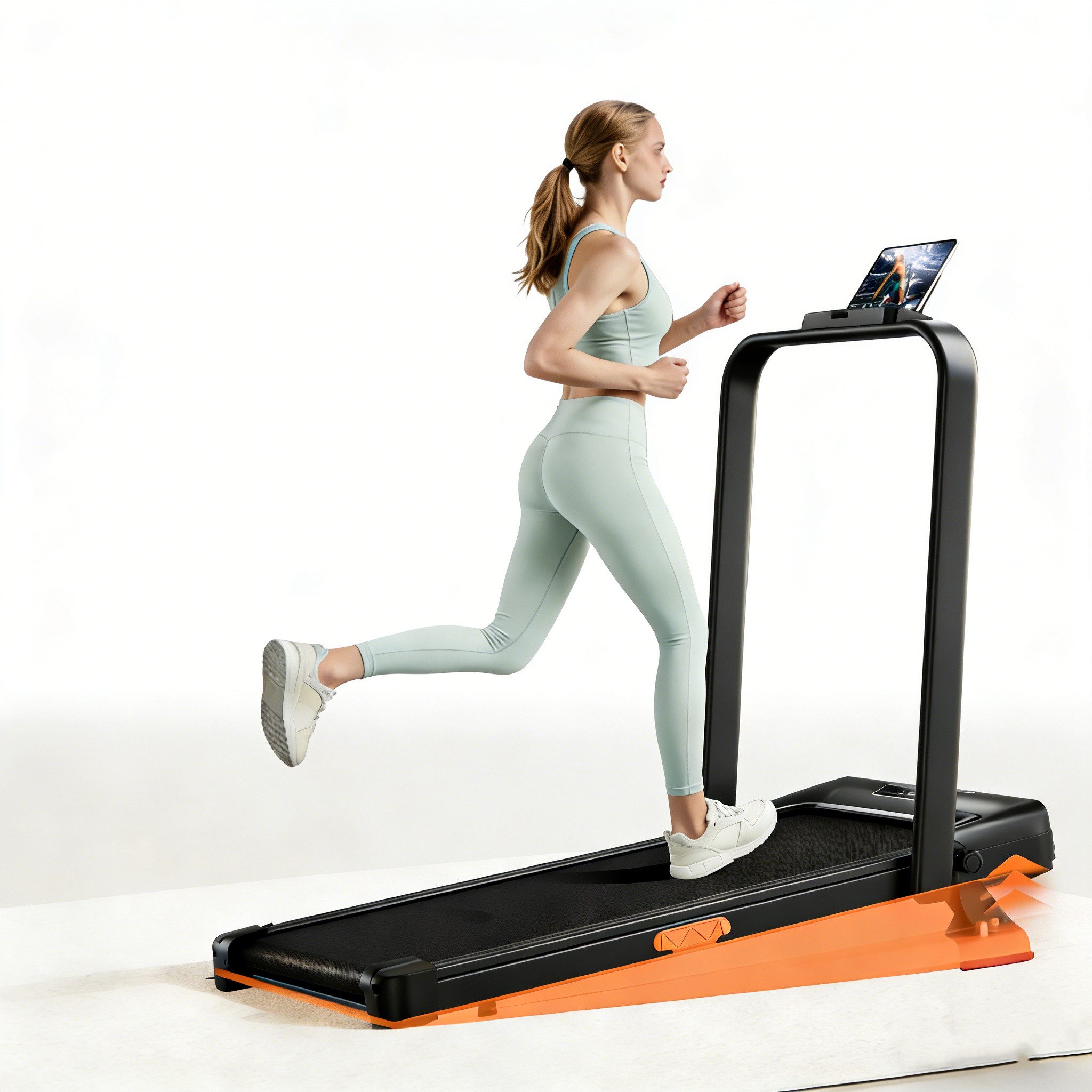 UMAY Laufband Für Zuhause Laufbänder mit Herzfrequenzmonitor (mit Bürstenlosem Motor, Walking Pad mit Steigung max. Belastung 136 kg)