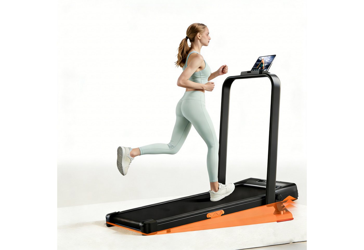 BAYMATE Laufband Für Zuhause Laufbänder (mit Bürstenlosem Motor, Walking Pad mit Steigung max. Belastung 136 kg)