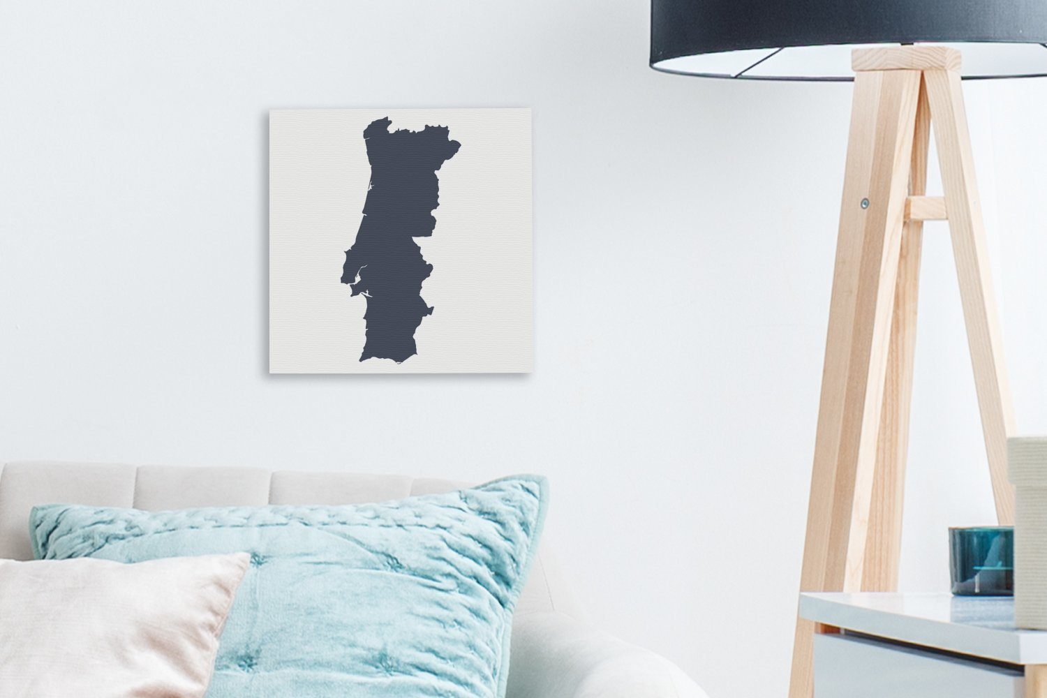 Wohnzimmer Bilder für Leinwandbild (1 Leinwand Portugal Farbe, von OneMillionCanvasses® St), Schlafzimmer Illustration dunklen einer in