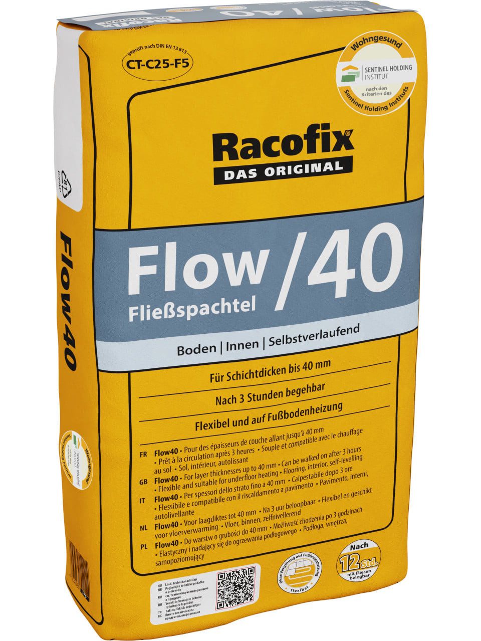 Aco Spachtelmasse Racofix Fließspachtel Flow40 20 kg grau