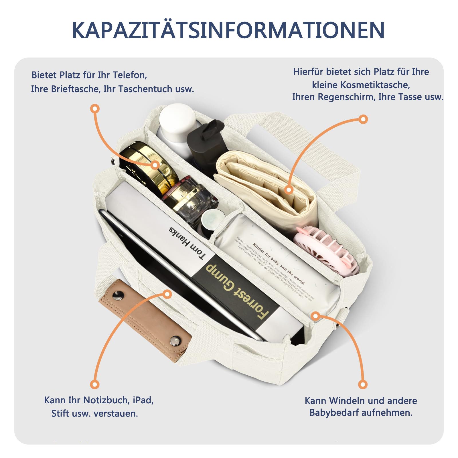 nsihing Schultertasche modische Damen Umhängetasche, Henkeltasche, große Tasche für Sport Schule Reise Freizeit Urlaub – Bild 2 von 5