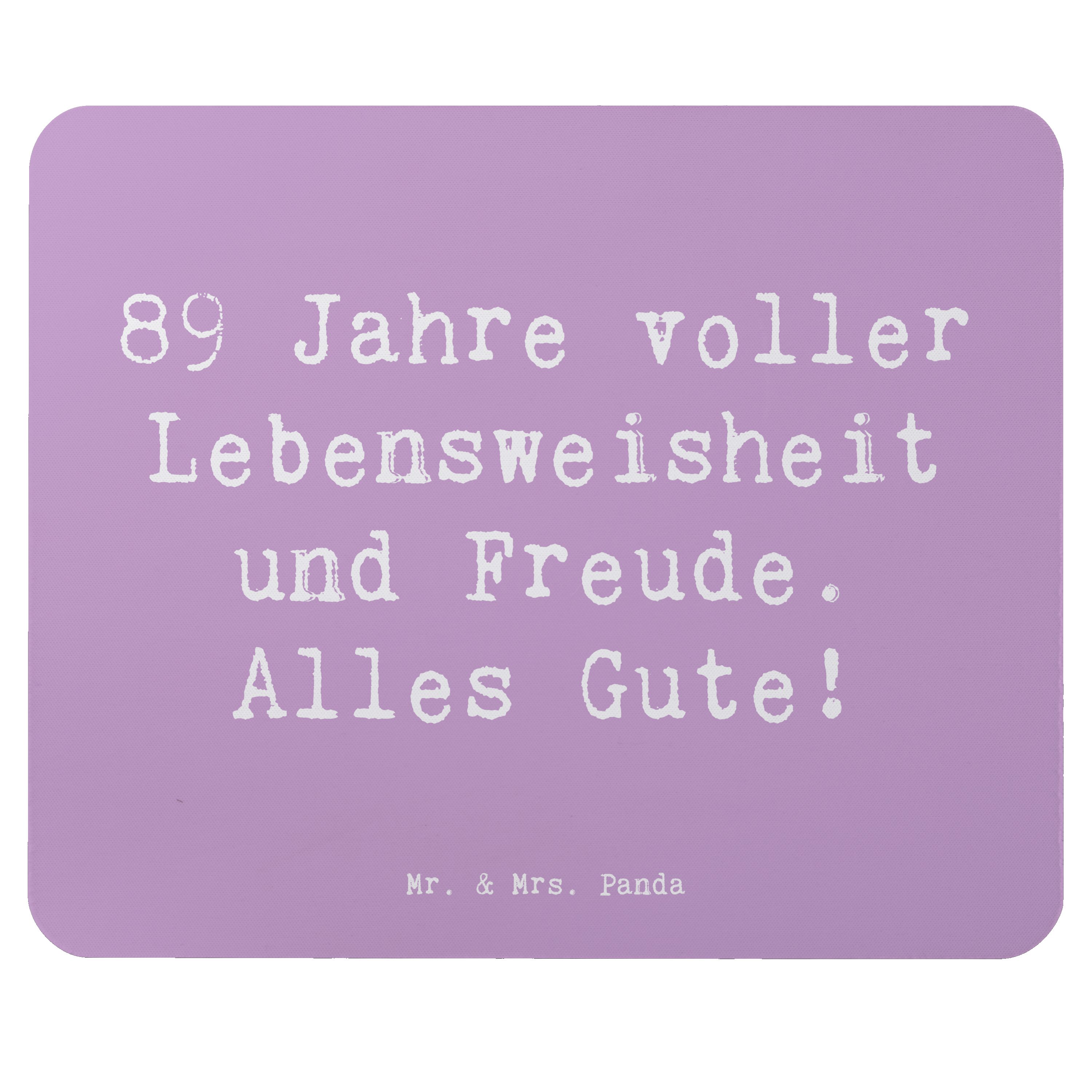 Mauspad Spruch 89. Geburtstag Freude - Lavendeltraum - Geschenk, herzlicher S